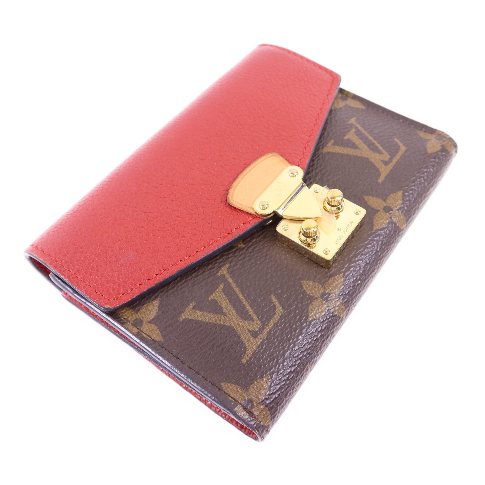 LOUIS VUITTON Monogram Pallas Compact Wallet金扣錢包