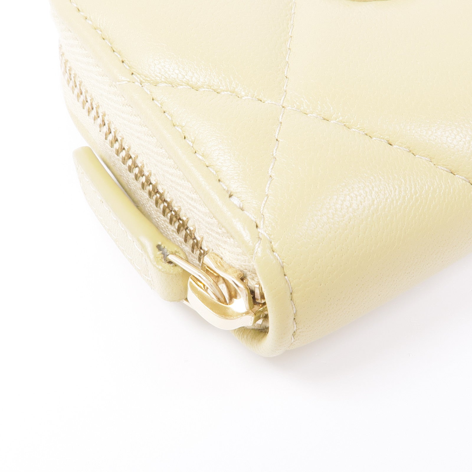 CHANEL 羊皮皮革C19 Zipper Coin Purse銀扣零錢包