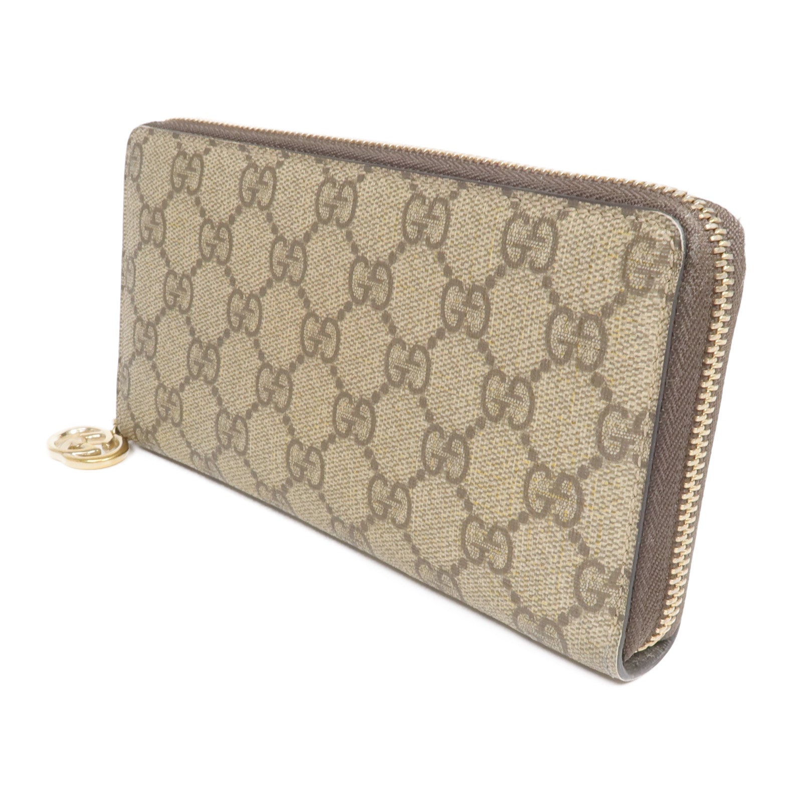 GUCCI 塗層帆布Long Wallet金扣長錢包
