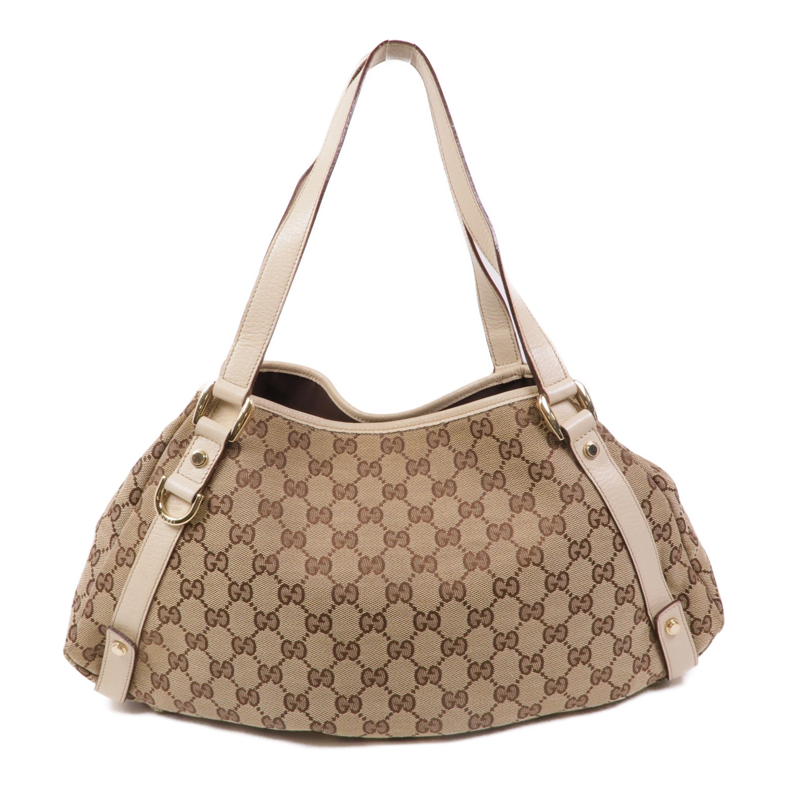GUCCI 帆布Tote Bag金扣手挽袋