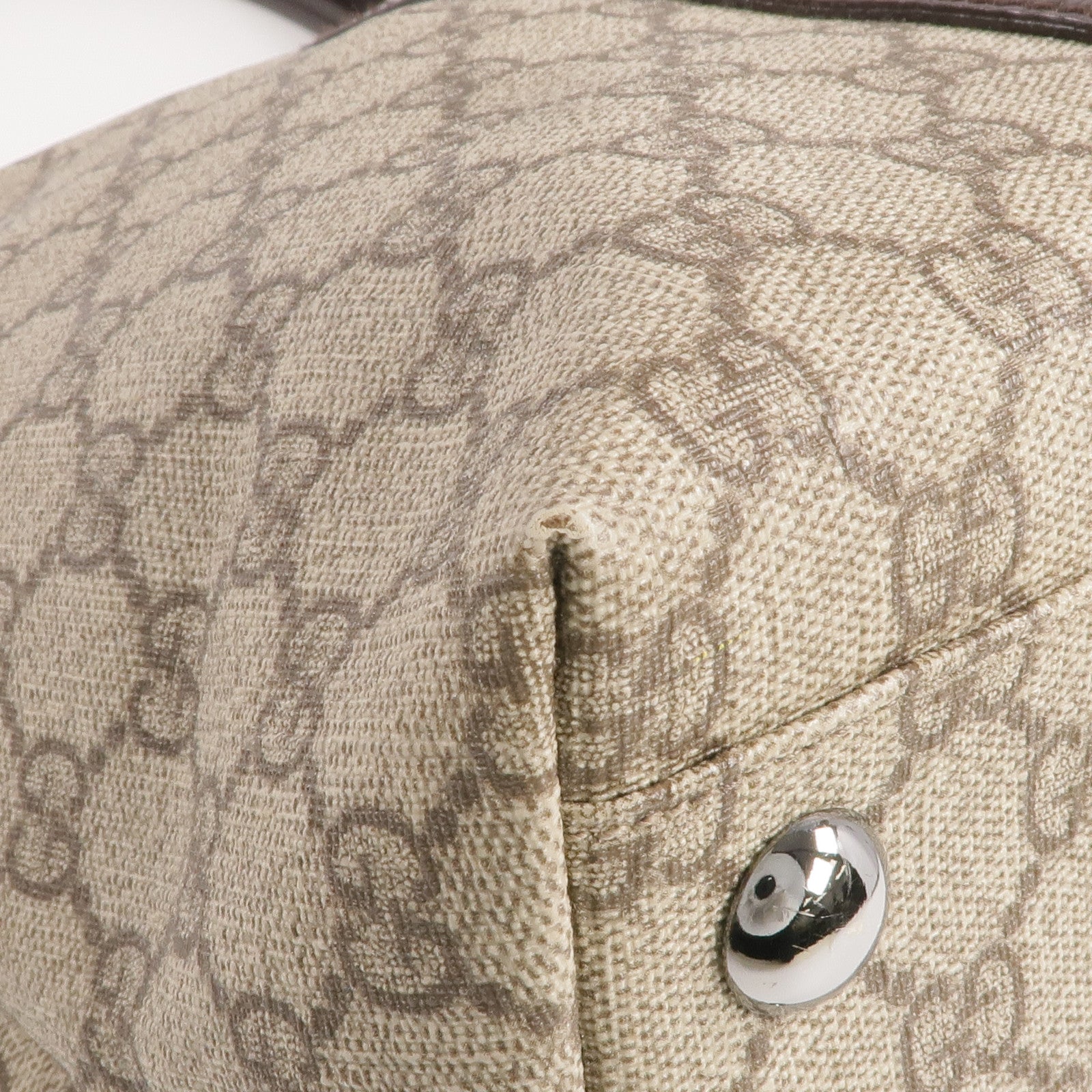GUCCI 塗層帆布Tote Bag銀扣手挽袋