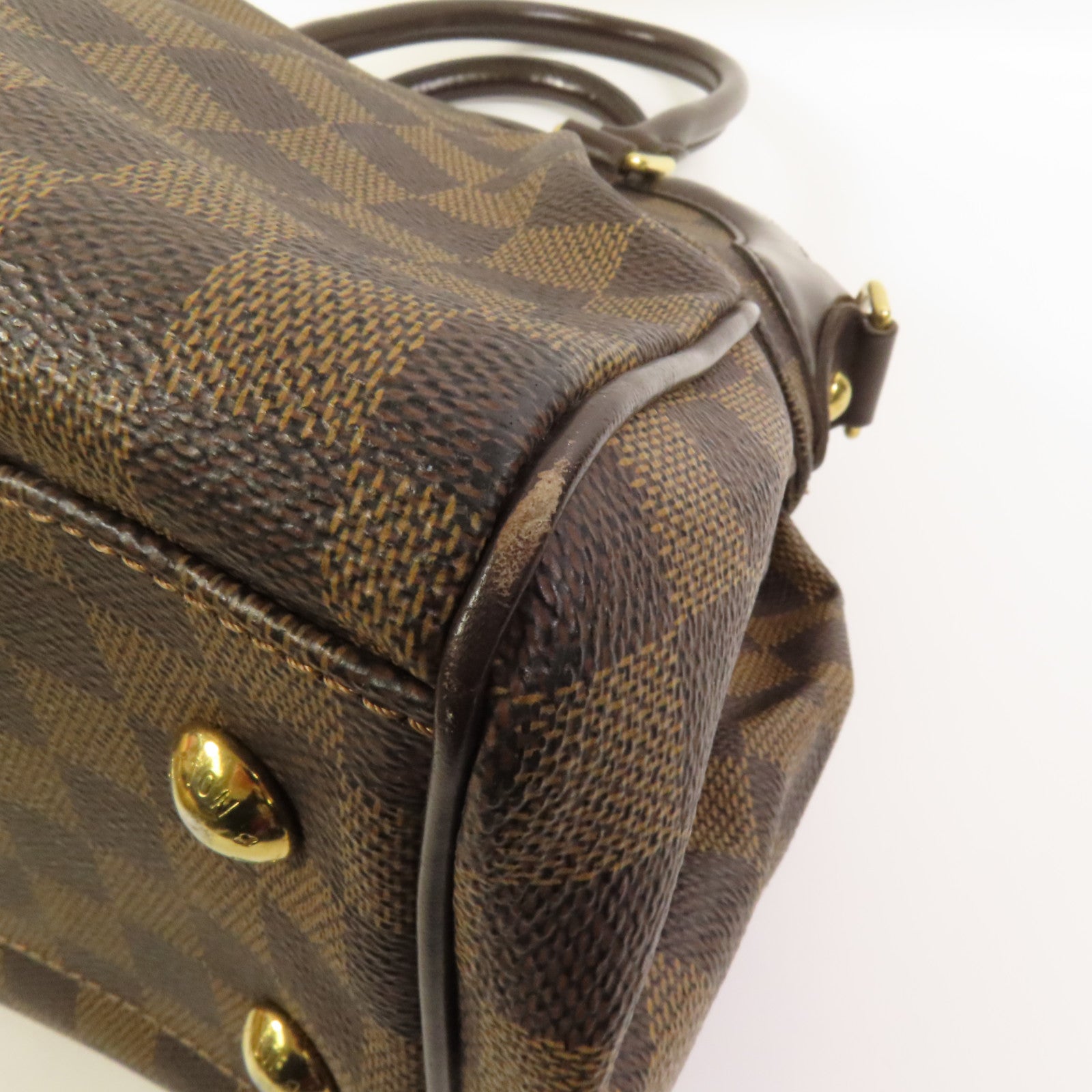 LOUIS VUITTON Damier Trevi PM 金扣手挽肩背兩用袋