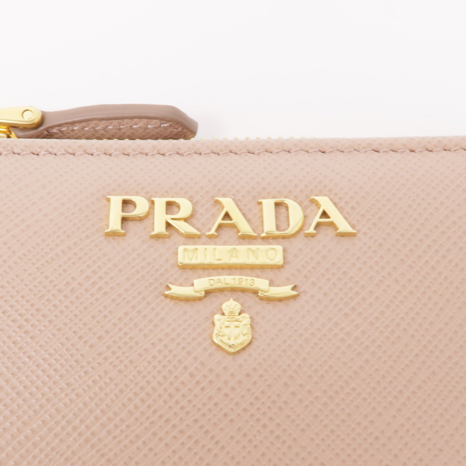 PRADA 【激減優惠】Saffiano皮革Walle金扣錢包