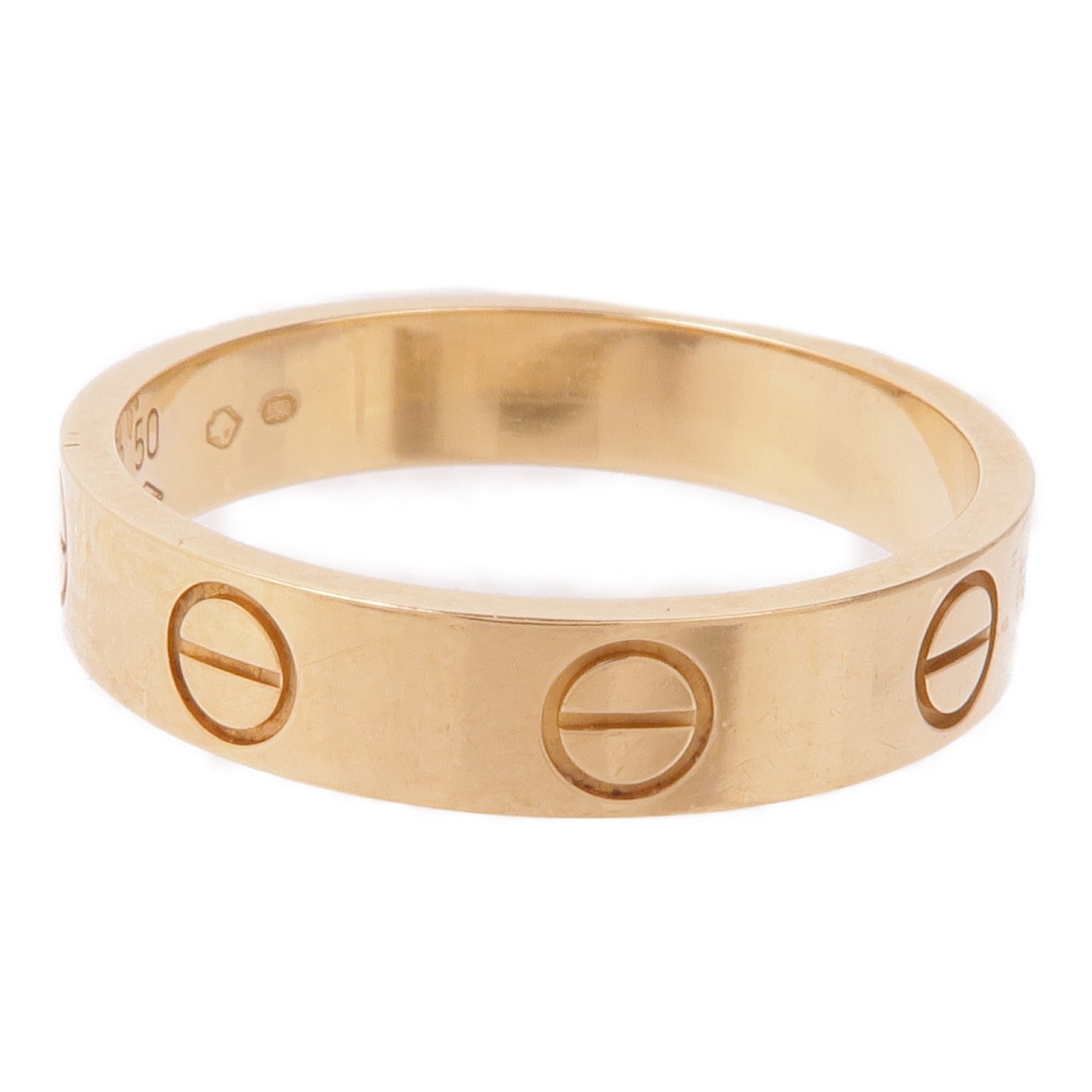 CARTIER 18K黄金Mini Love Ring戒指Cartier#50/US#5.25