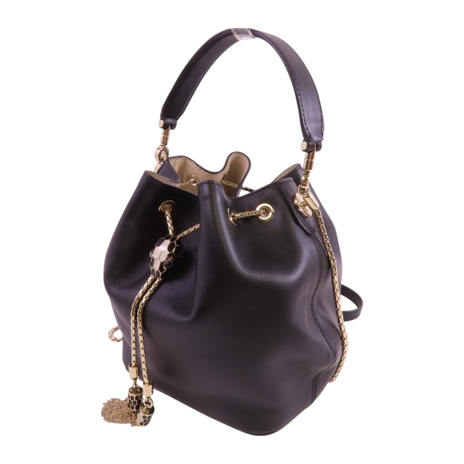 BVLGARI 牛皮皮革Chain Shoulder Bag金扣手挽肩背兩用袋