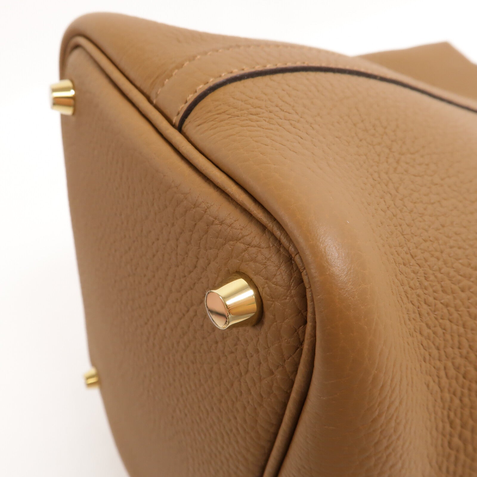 HERMES Clemence皮革 Picotin PM手挽袋Alezan
