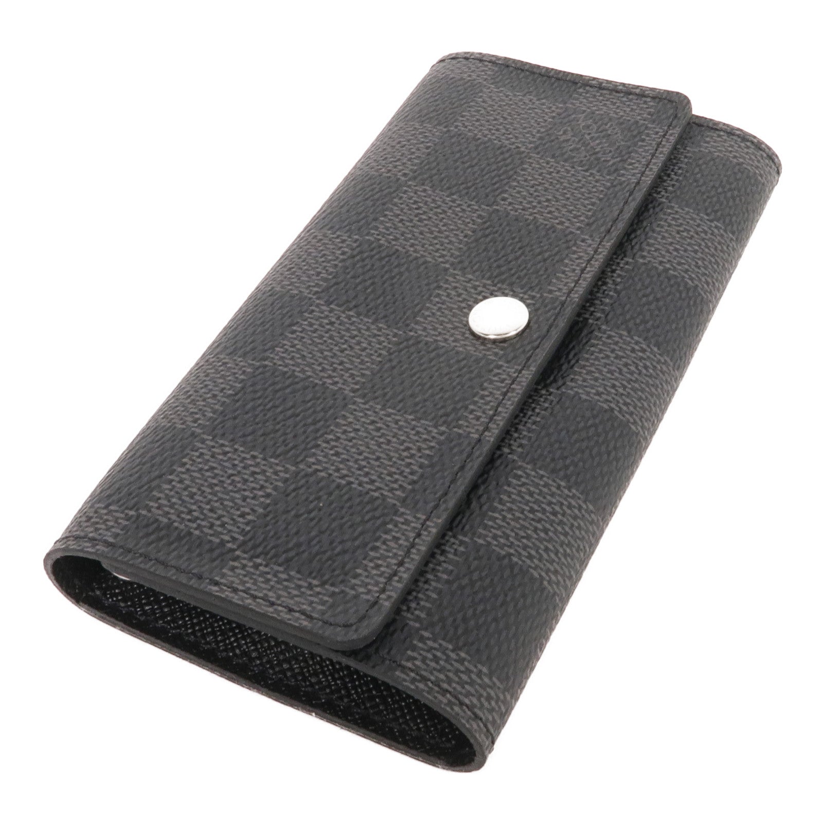 LOUIS VUITTON Damier Graphite Porte Cles Voiture銀扣鎖匙包