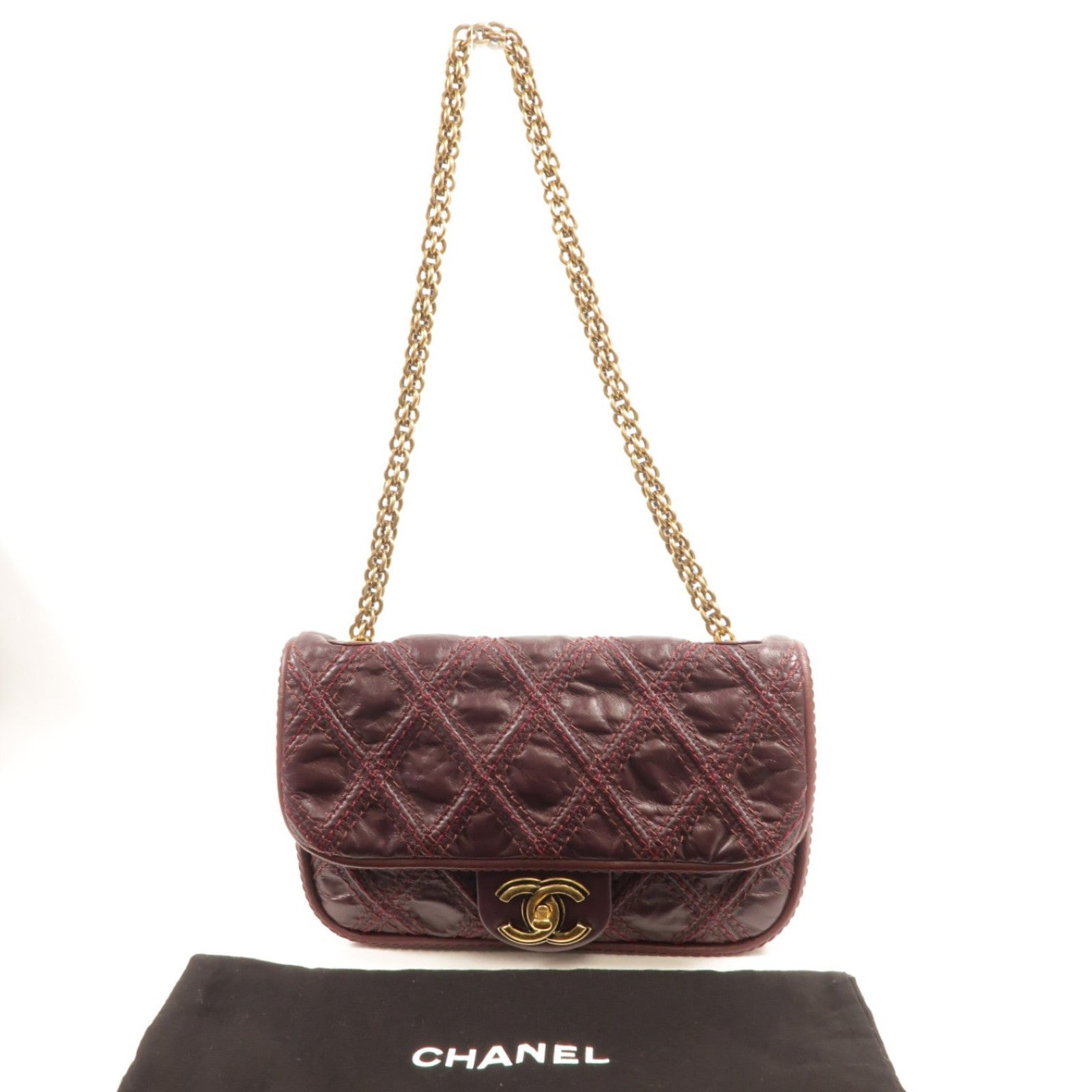 CHANEL 羊皮皮革Chain Shoulder肩背袋