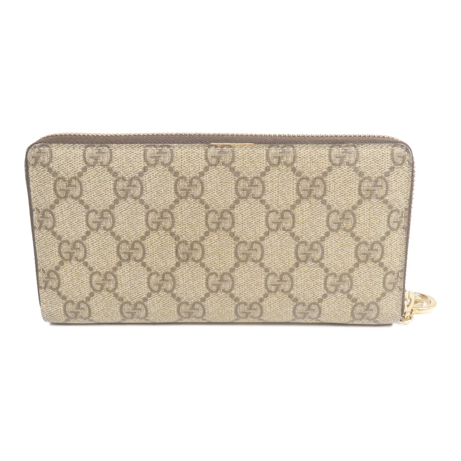 GUCCI 塗層帆布Long Wallet金扣長錢包