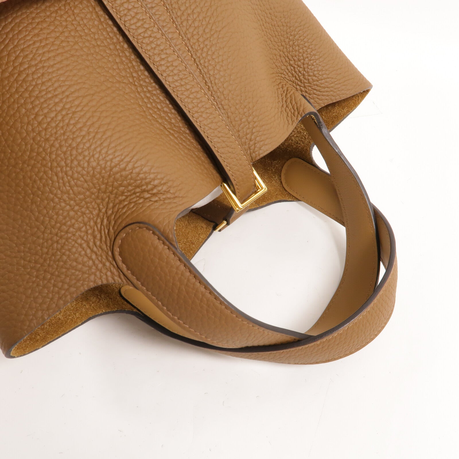 HERMES Clemence皮革 Picotin PM手挽袋Alezan