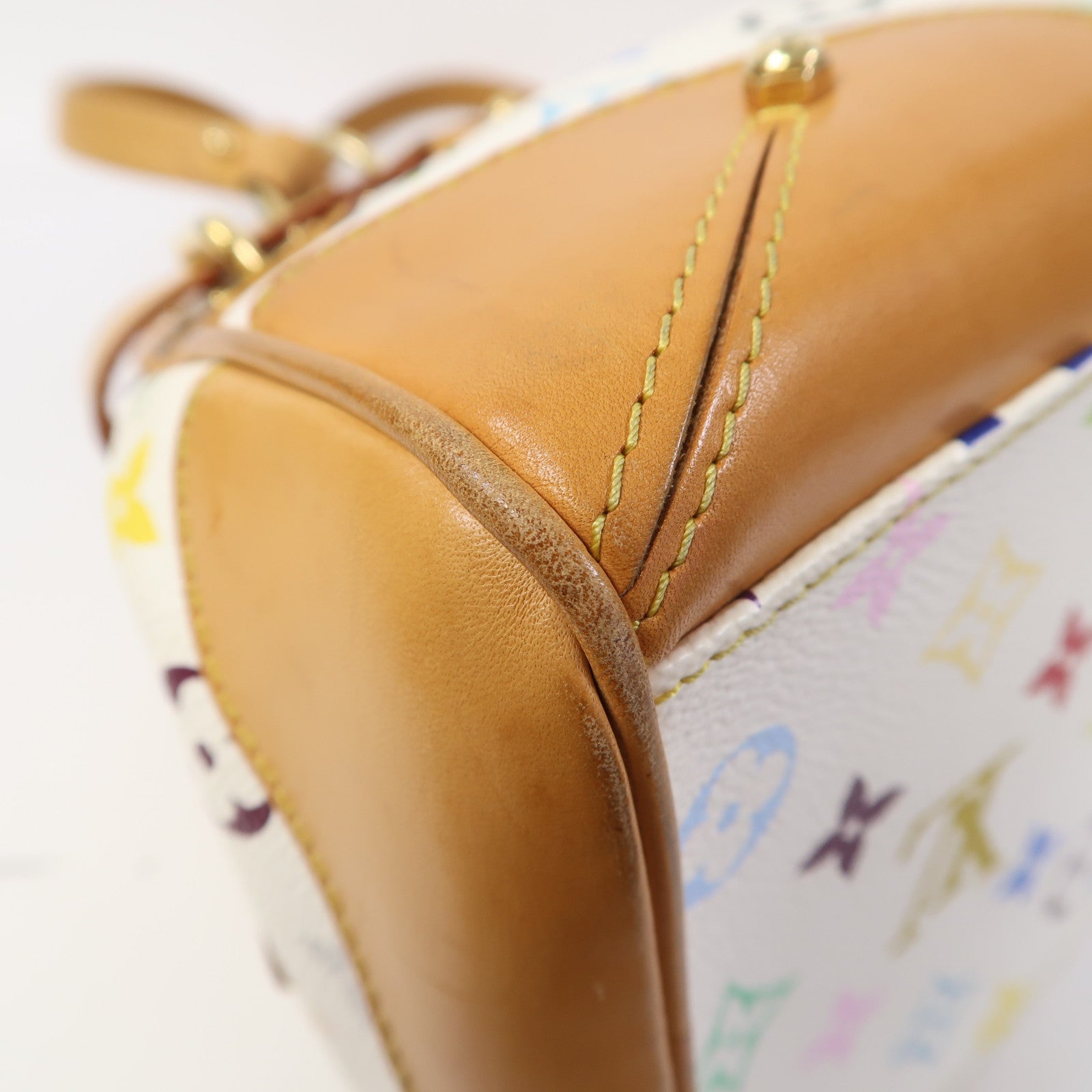 LOUIS VUITTON 【激減優惠】Monogram Multicolore Claudia金扣肩背袋啡色/白色