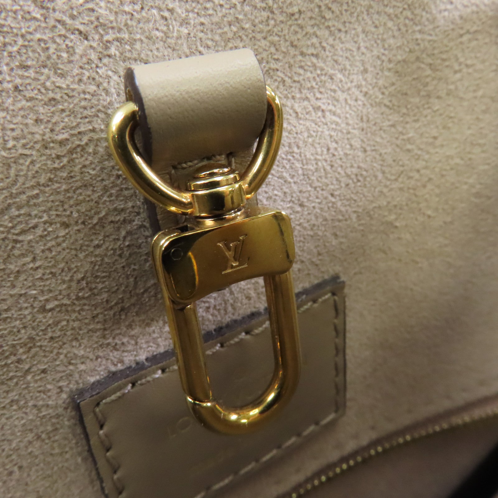 LOUIS VUITTON Monogram Empreinte OnTheGo金扣手挽肩背兩用袋米色