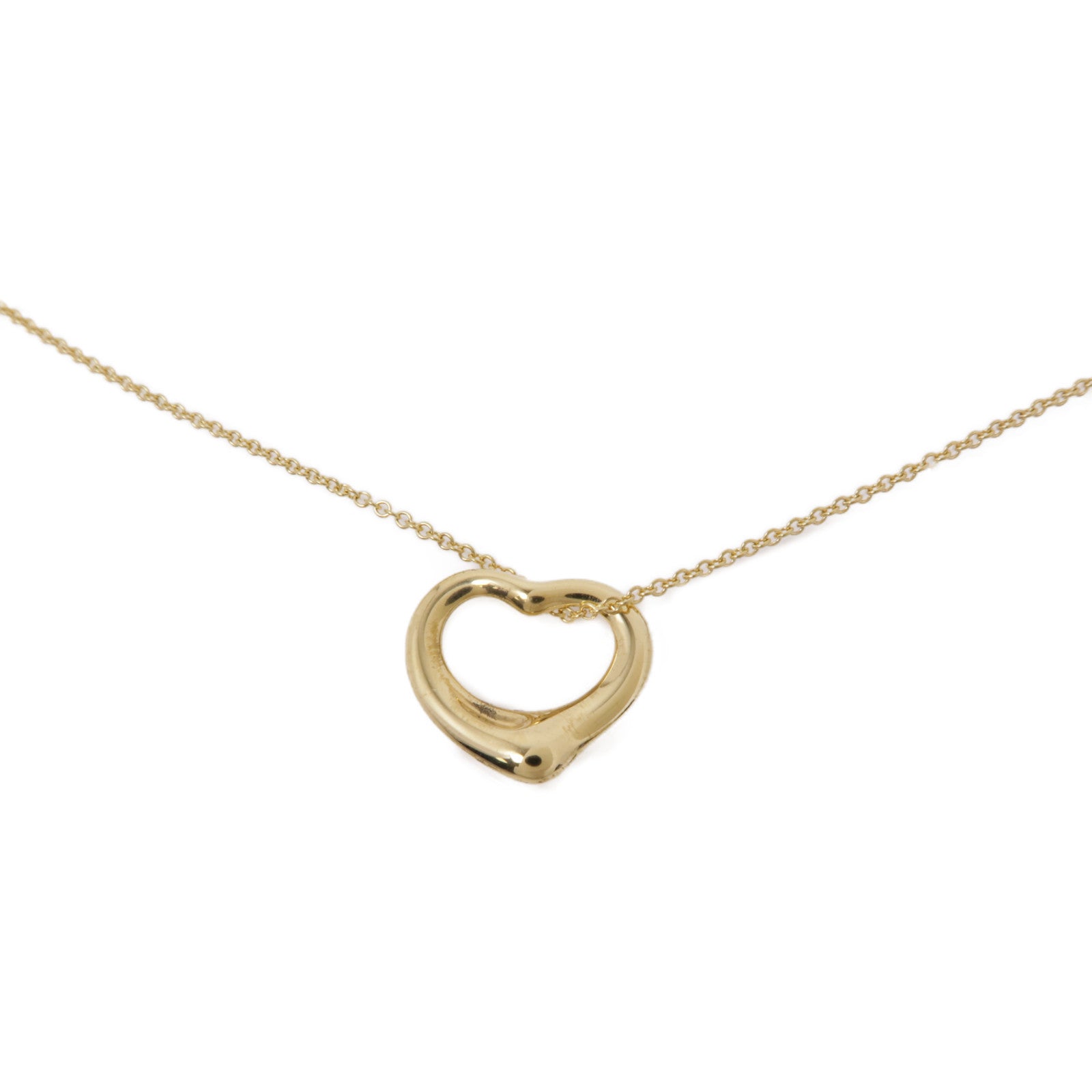 TIFFANY＆CO 18K黃金Open Heart Necklace項鍊