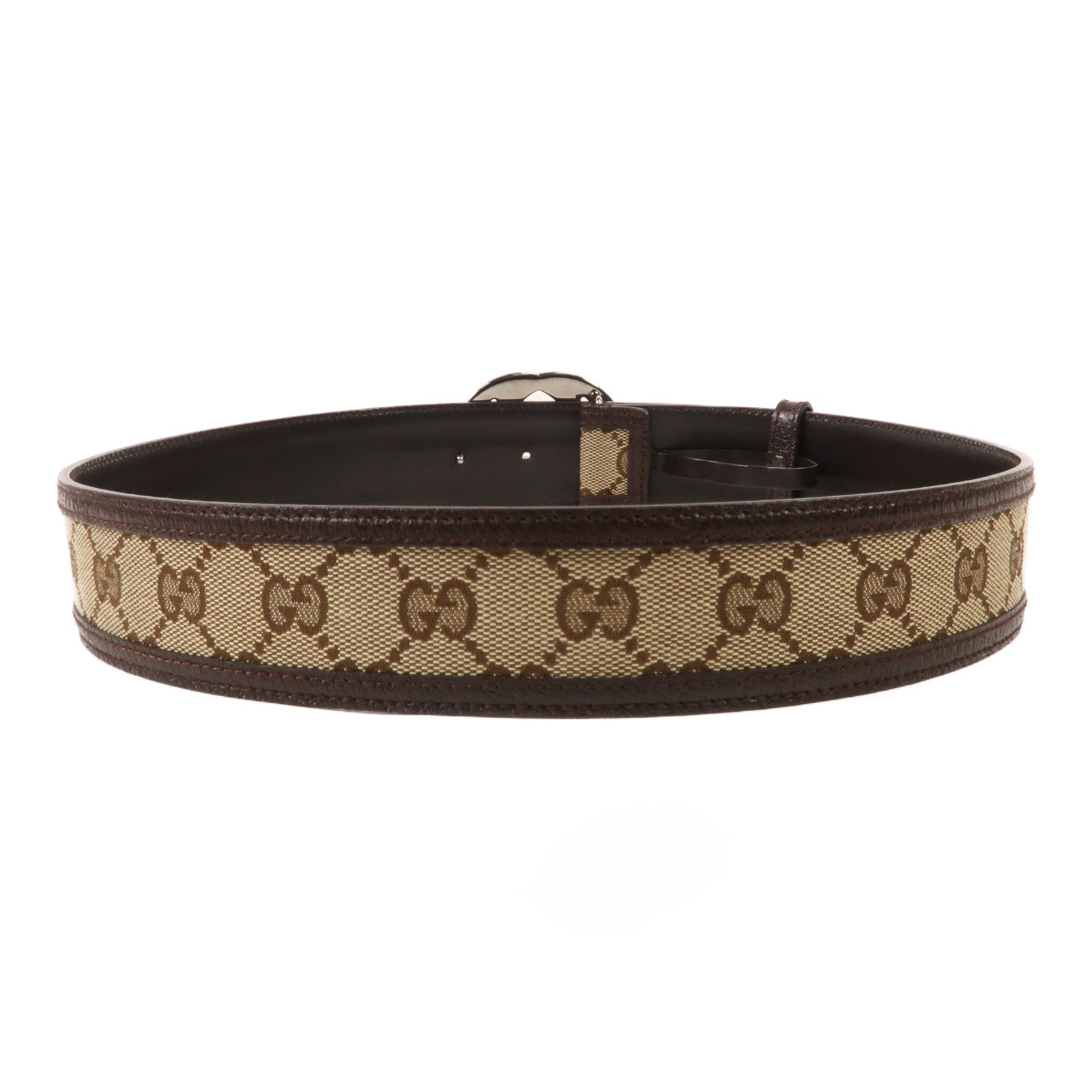 GUCCI 帆布Supreme Belt銀扣皮帶