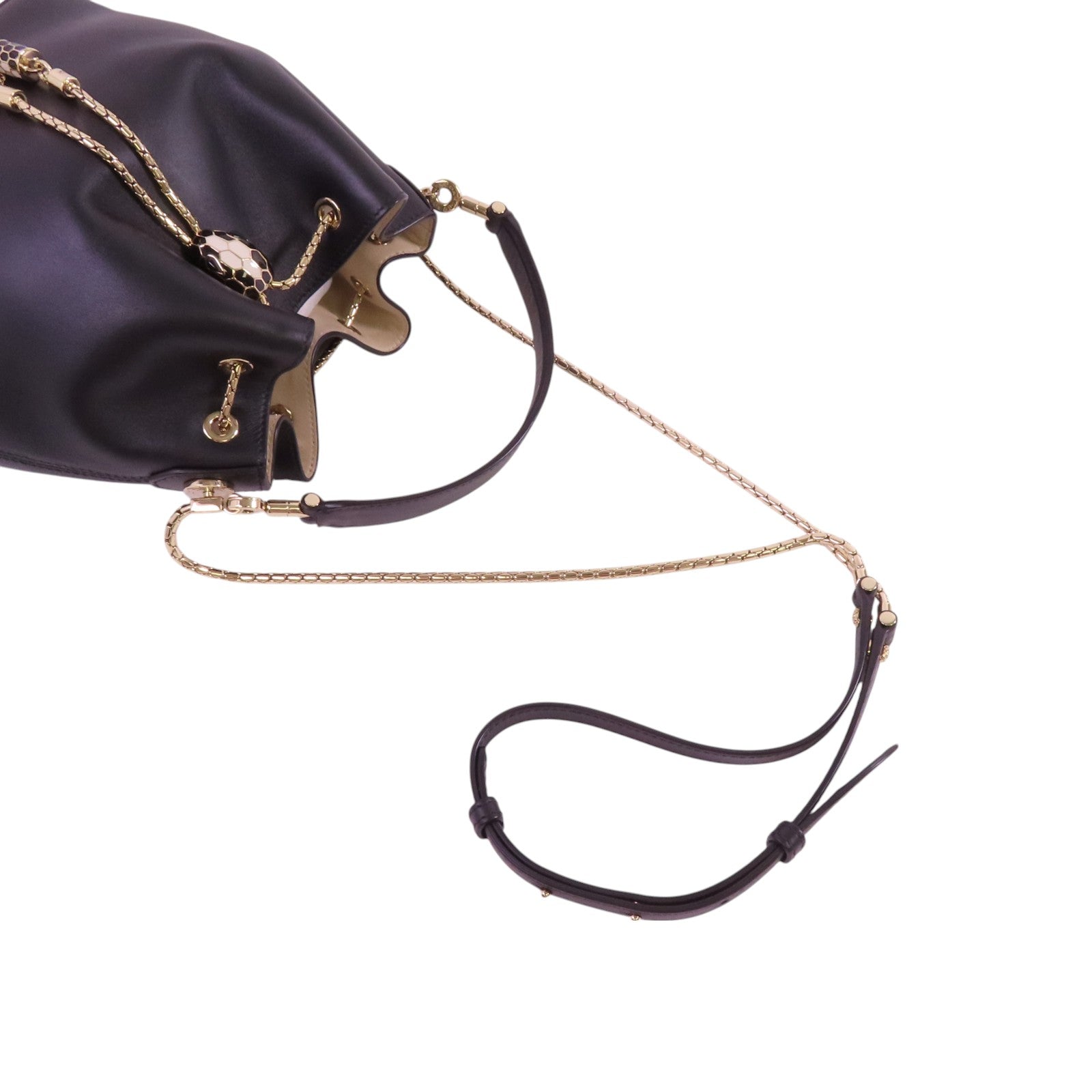 BVLGARI 牛皮皮革Chain Shoulder Bag金扣手挽肩背兩用袋