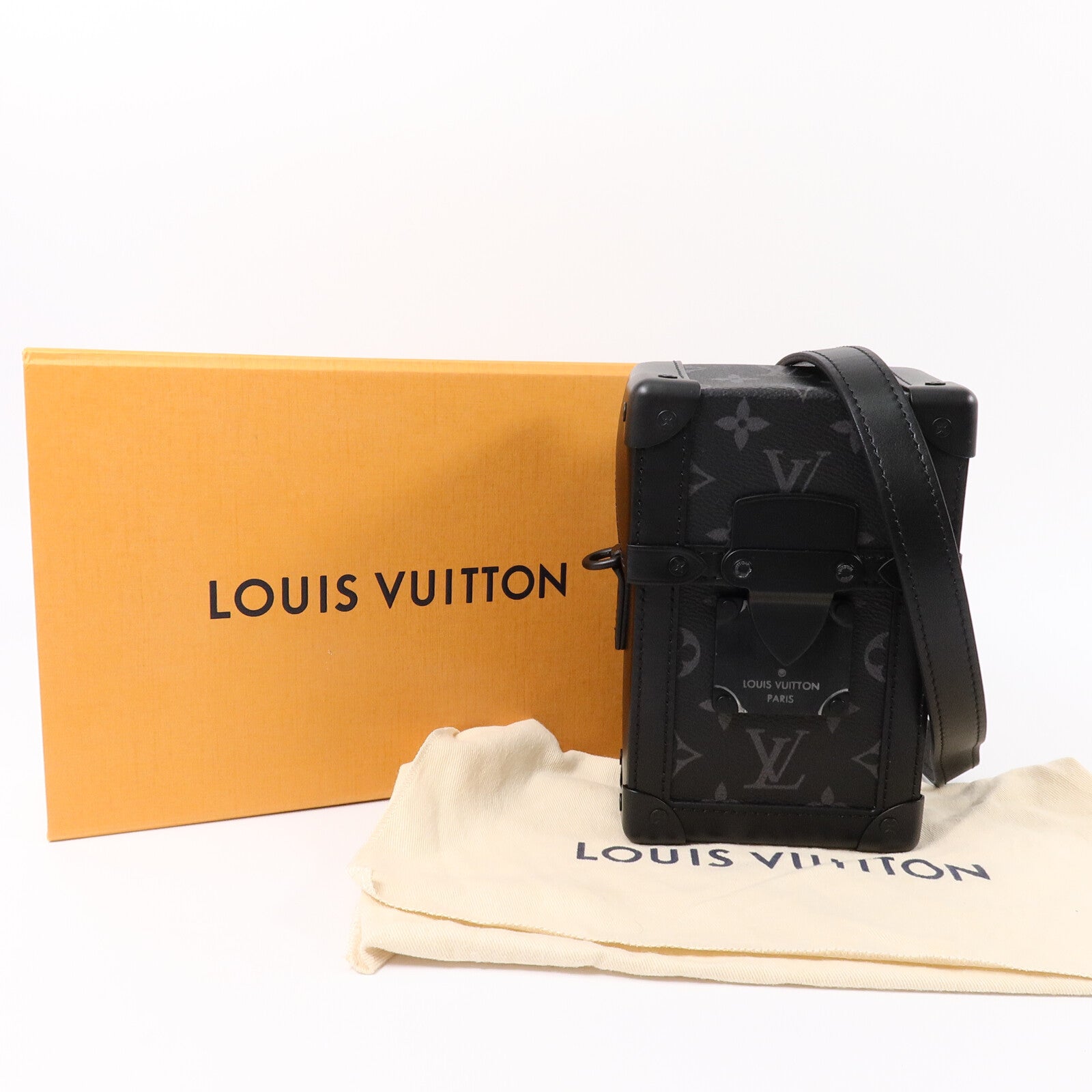 LOUIS VUITTON Monogram Eclipse Eclipse Vertical Trunk肩背袋
