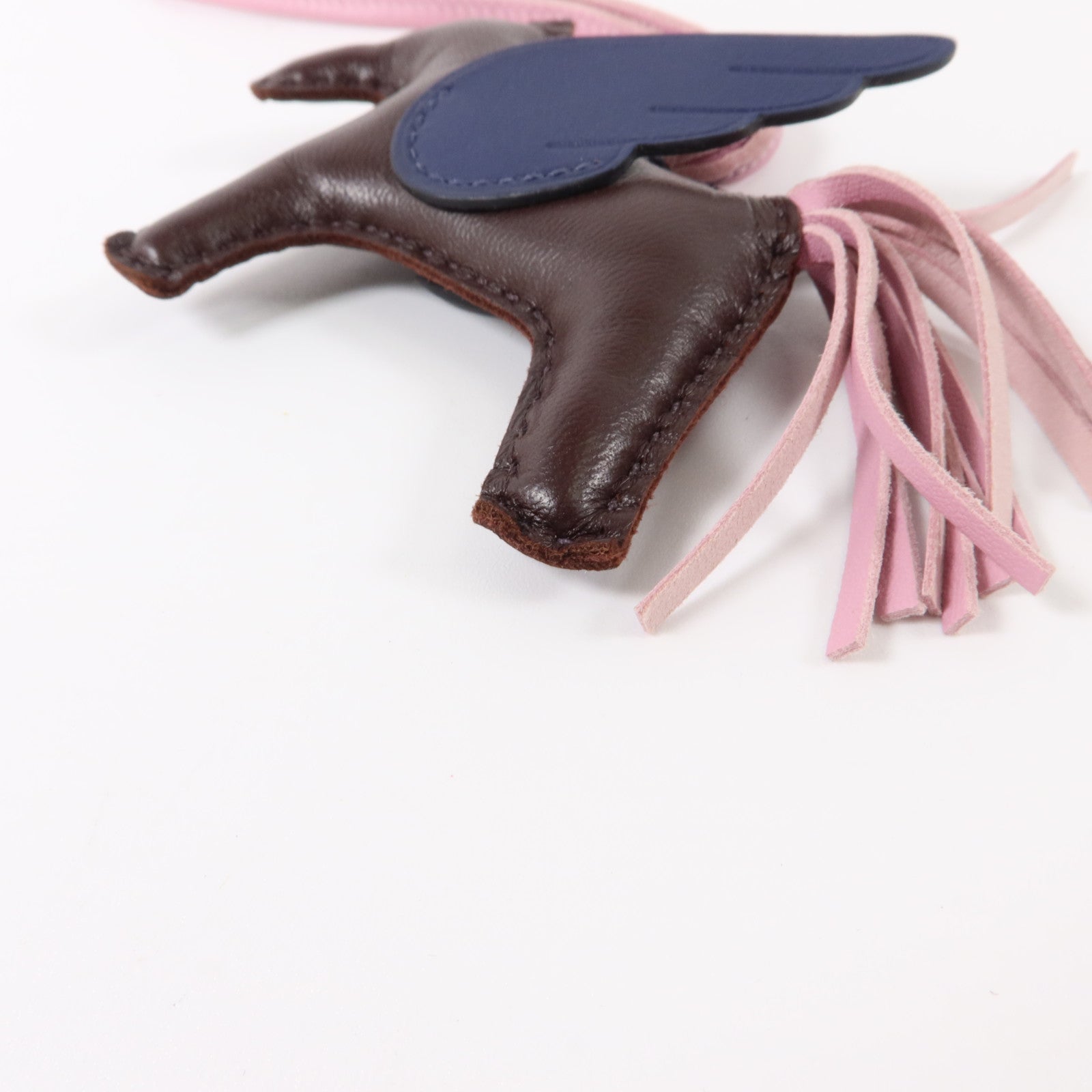 HERMES Milo皮革/Swift皮革Rodeo Pegase PM掛飾Rouge Sellier/Bleu Saphir/Mauve Sylvestre
