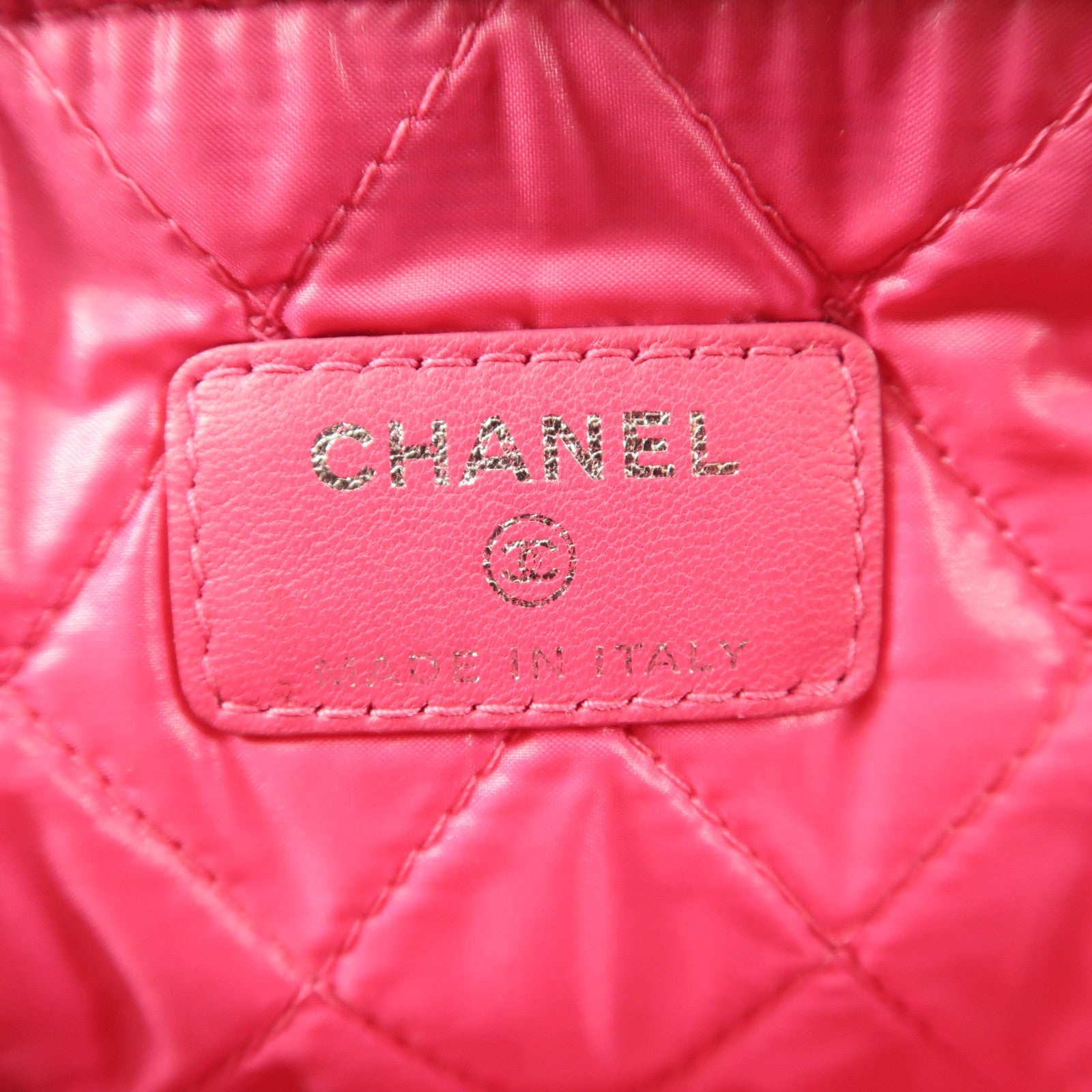 CHANEL 羊皮皮革Pouch銀扣手拿包