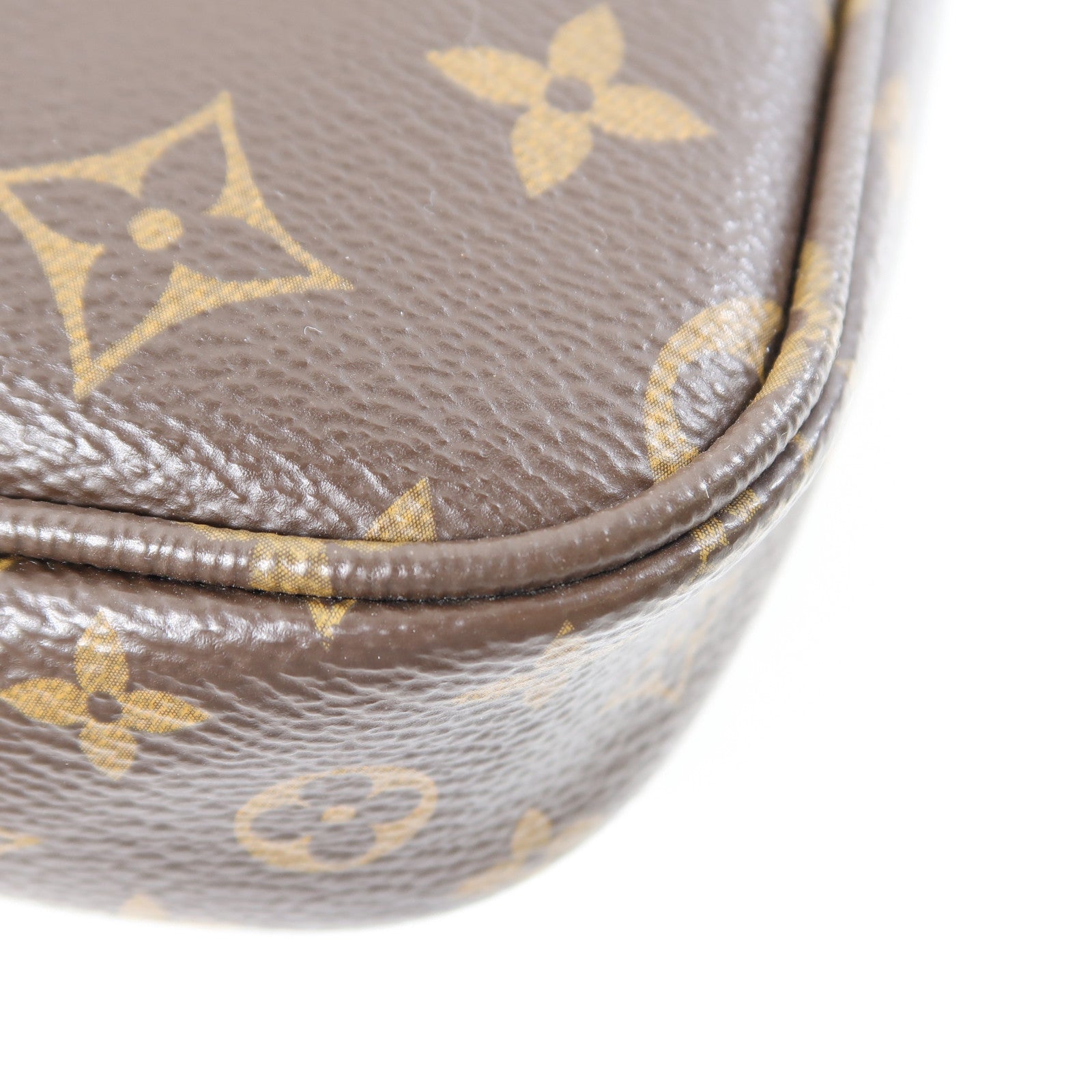 LOUIS VUITTON Monogram Multi Pochette Accessoires金扣手挽肩背兩用袋啡色