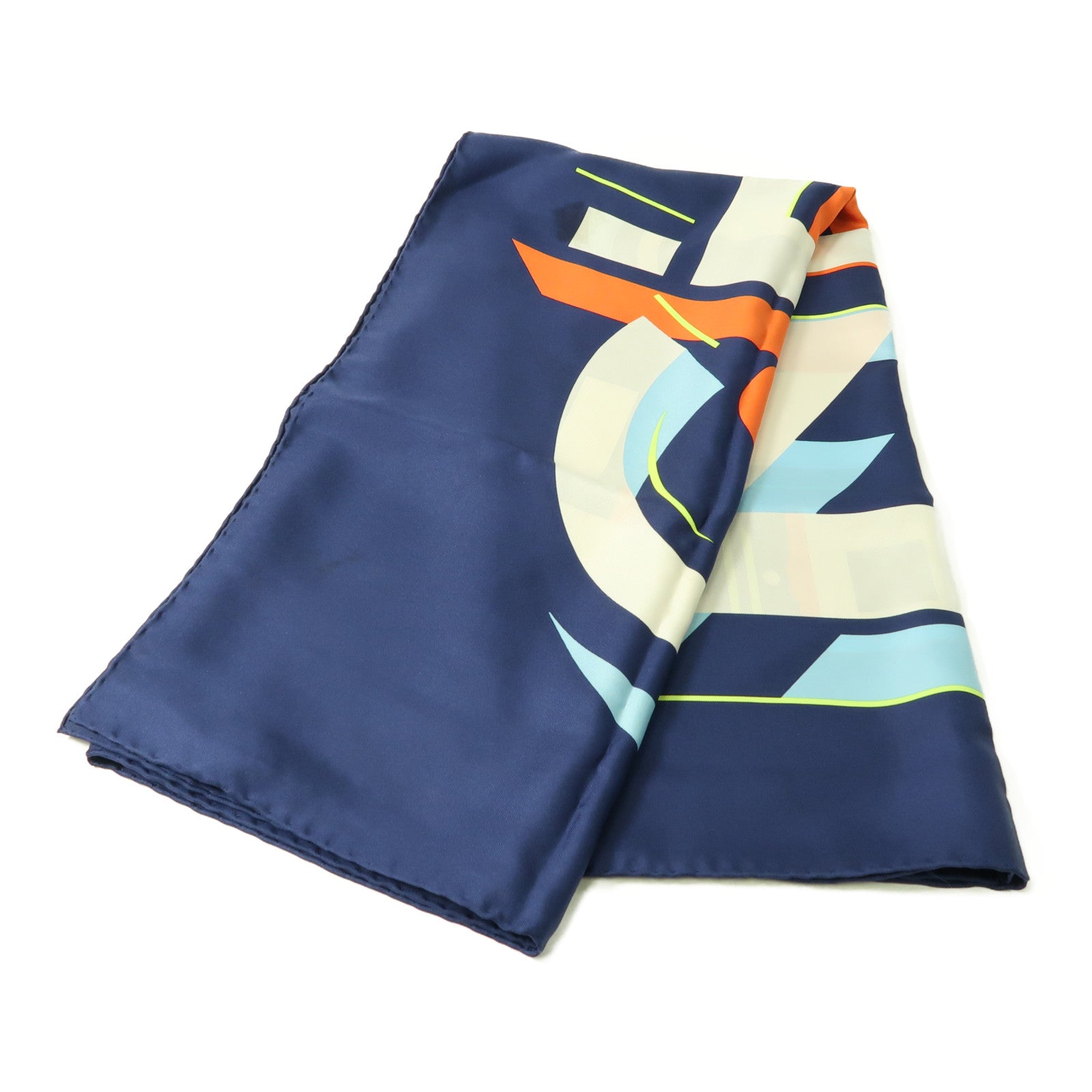 CHANEL 絲質Scarf絲巾深藍色