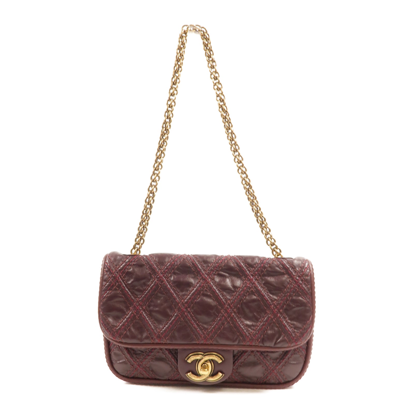 CHANEL 羊皮皮革Chain Shoulder肩背袋