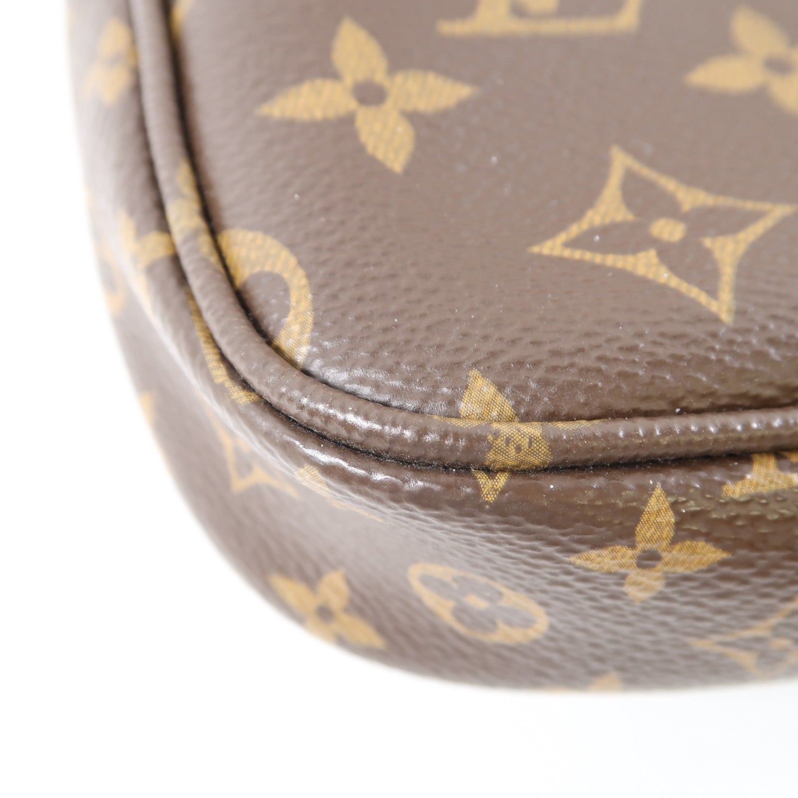 LOUIS VUITTON Monogram Multi Pochette Accessoires金扣手挽肩背兩用袋啡色