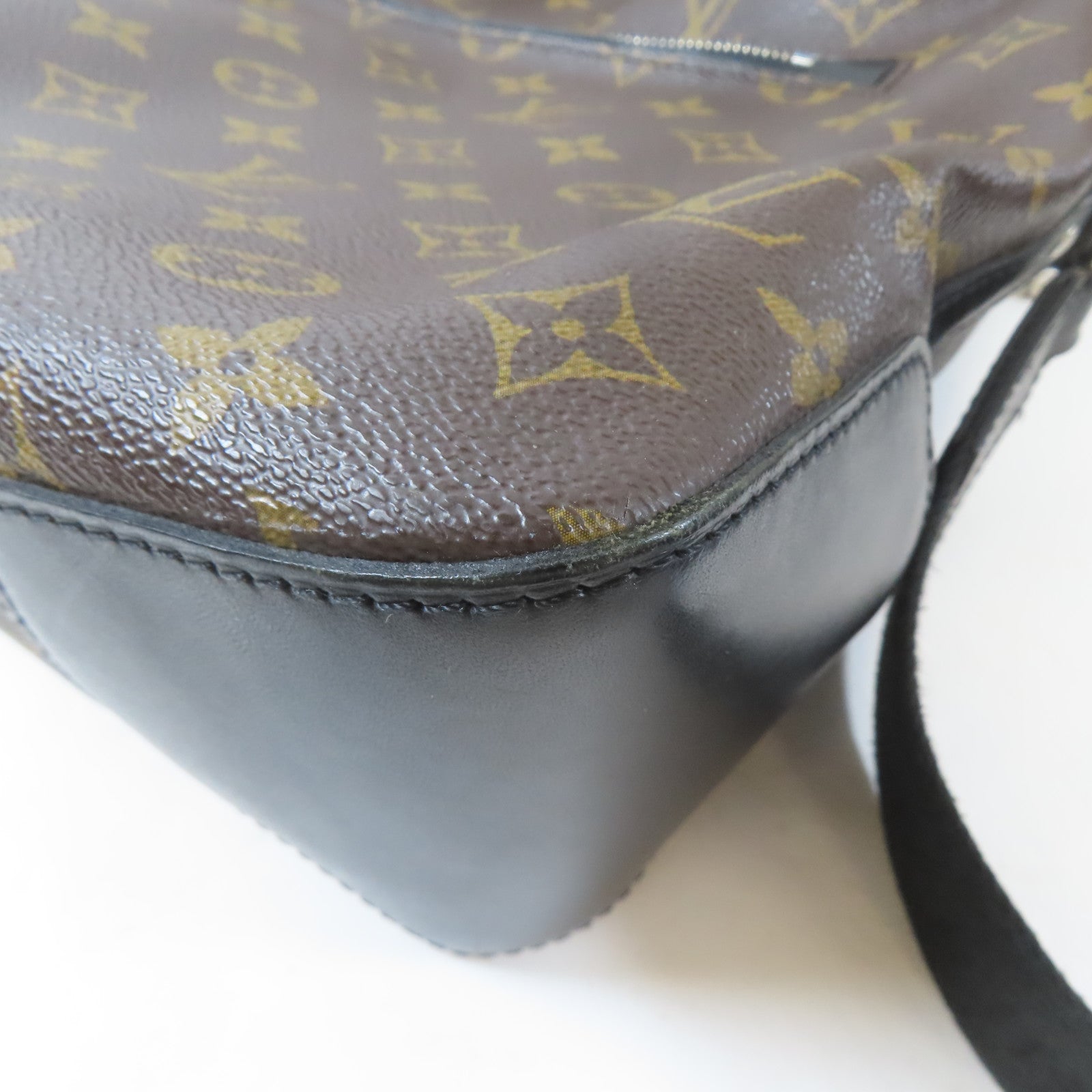 LOUIS VUITTON Monogram Macassar Torres銀扣肩背袋啡色