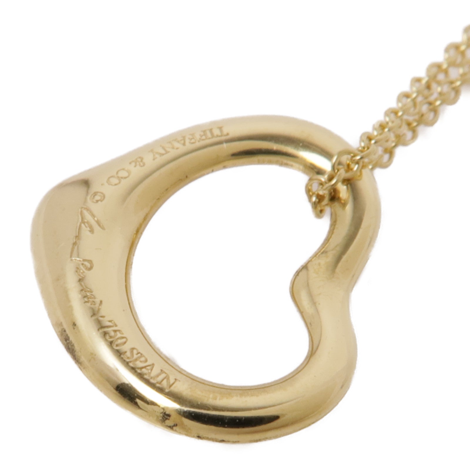 TIFFANY＆CO 18K黃金Open Heart Necklace項鍊