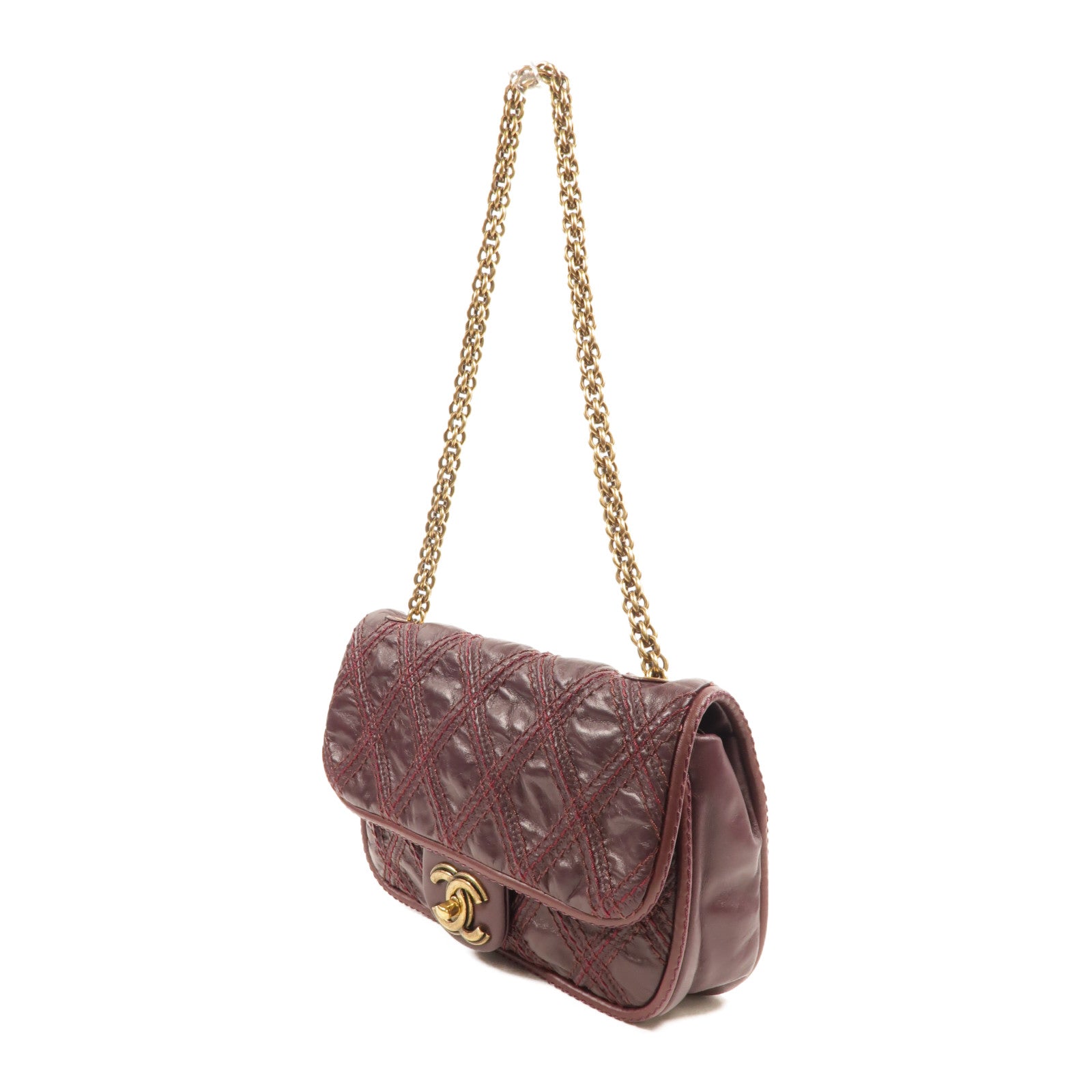 CHANEL 羊皮皮革Chain Shoulder肩背袋