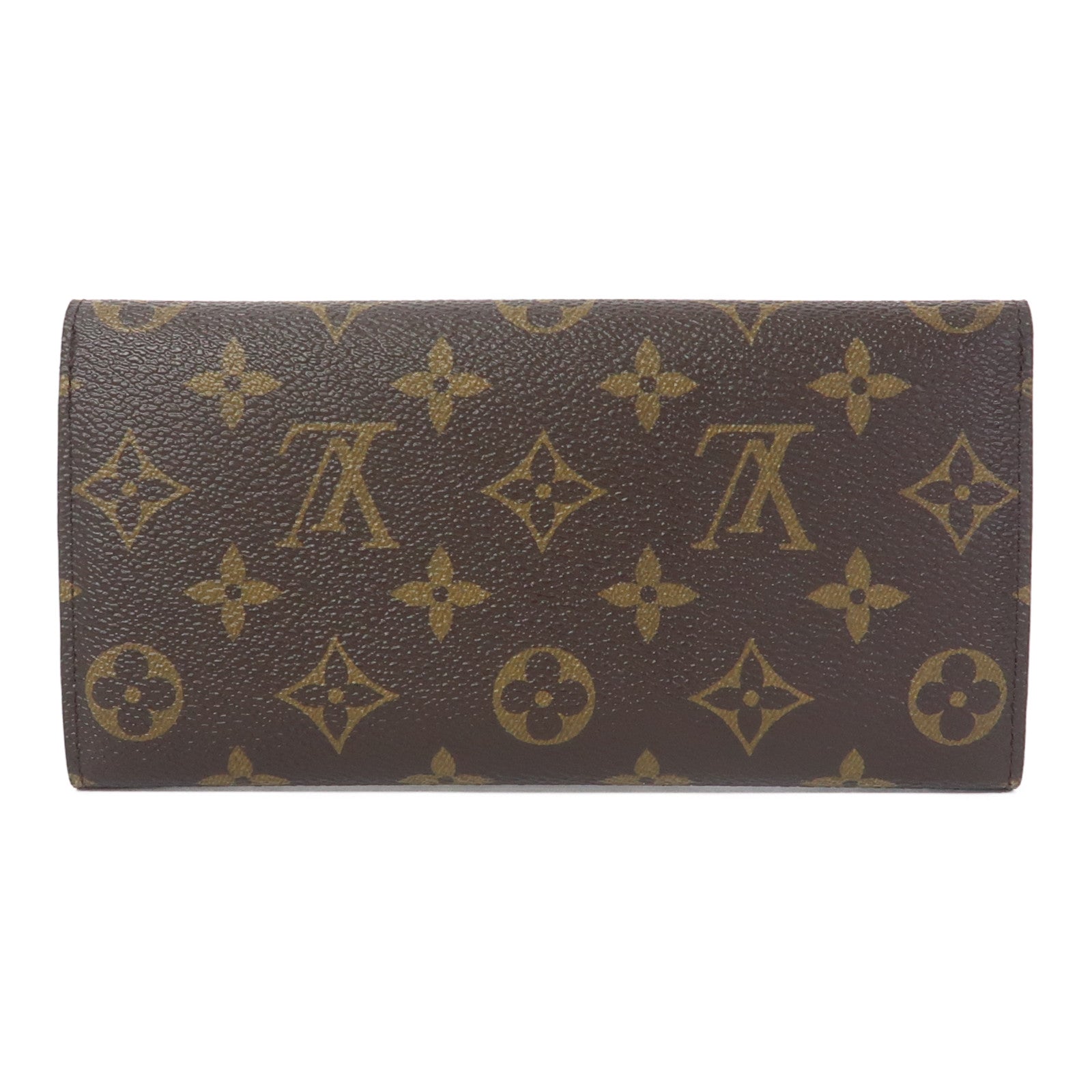 LOUIS VUITTON Monogram Emilie Wallet金扣長錢包啡色