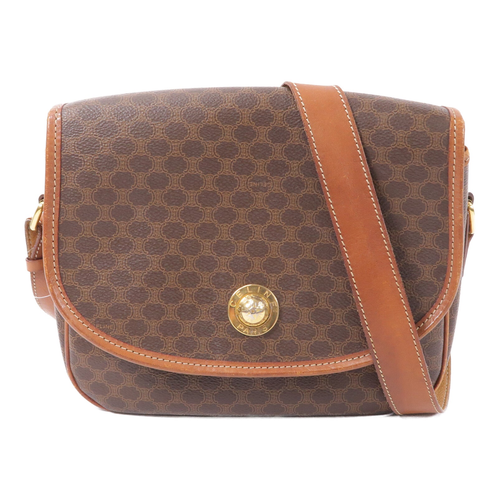 CELINE 塗層帆布Vintage Macadam Starball肩背袋