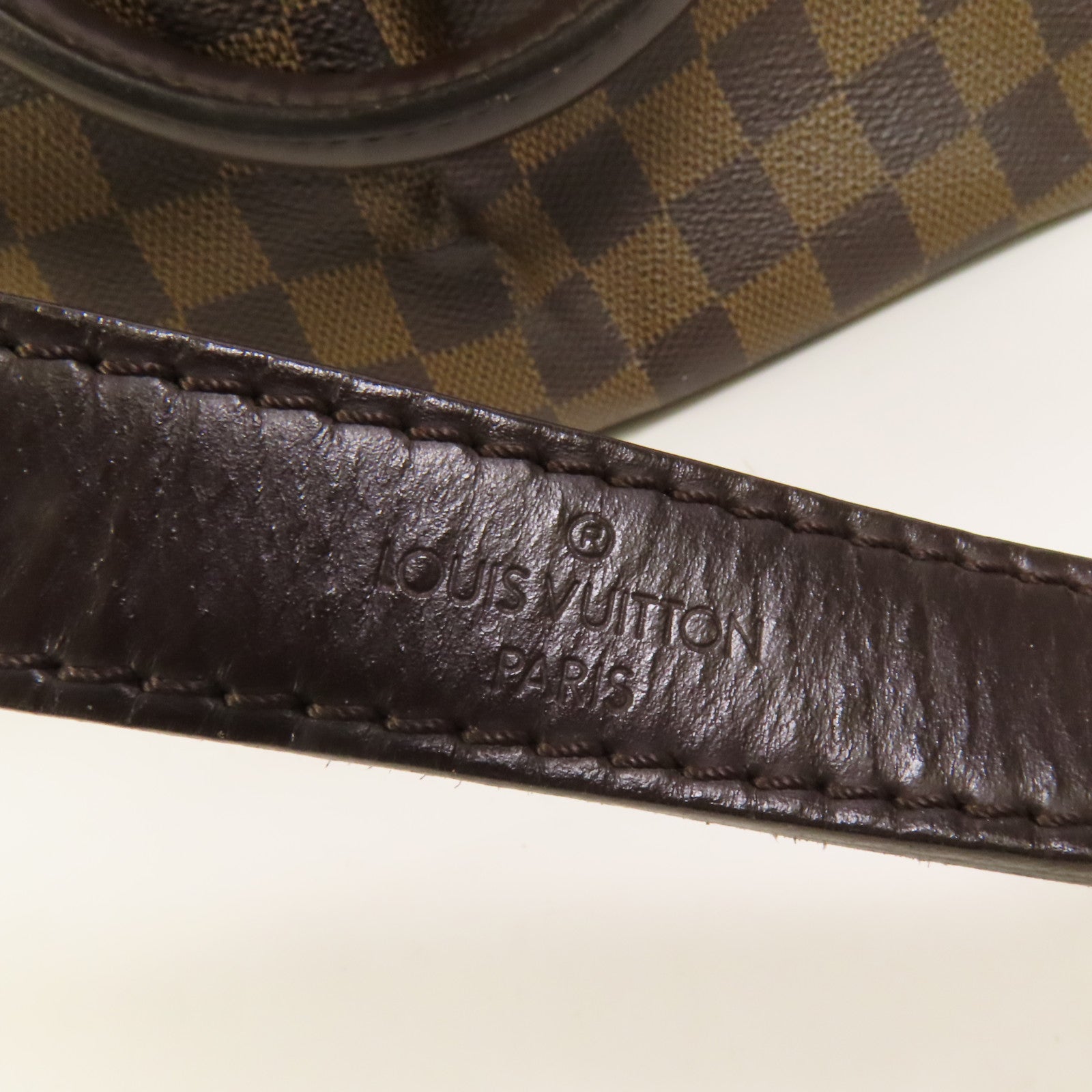 LOUIS VUITTON Damier Trevi PM 金扣手挽肩背兩用袋