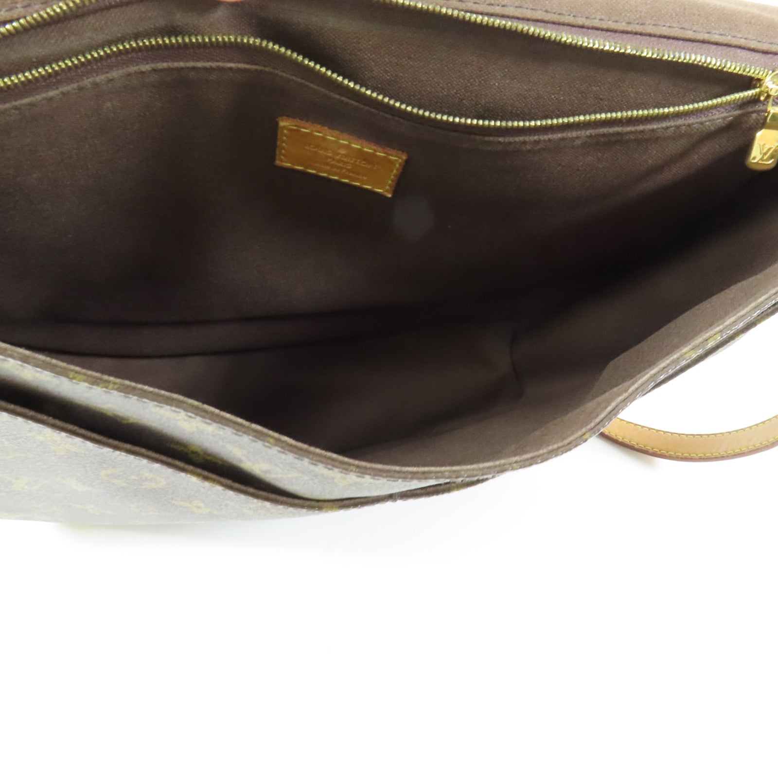 LOUIS VUITTON Monogram Menilmontant MM金扣肩背袋棕色