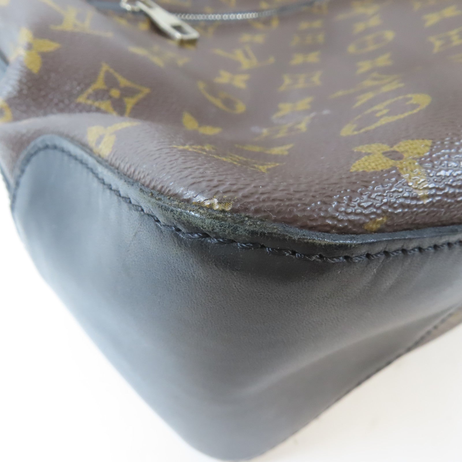 LOUIS VUITTON Monogram Macassar Torres銀扣肩背袋啡色