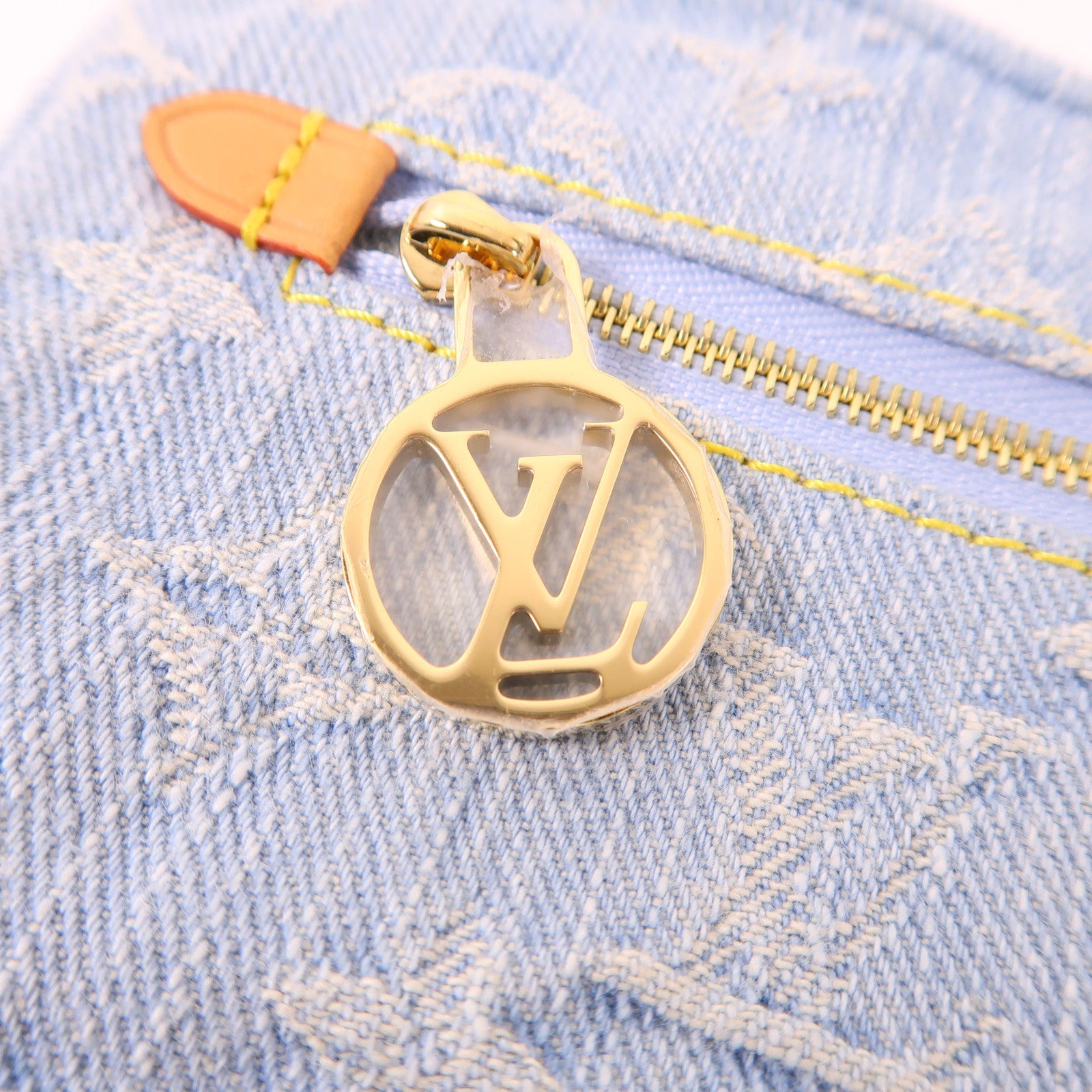 LOUIS VUITTON LV GHW Loop Chain 2 Way Shoulder Bag M24846 Monogram Denim Blue