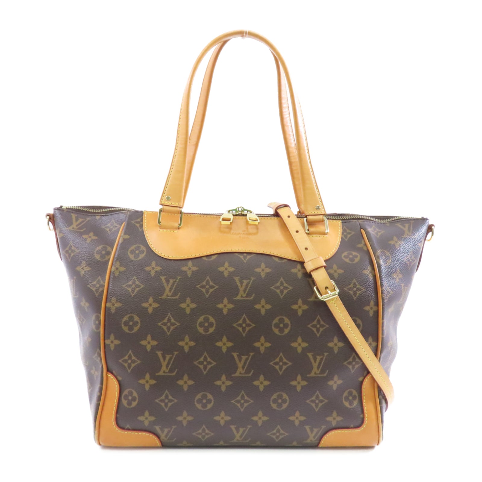 LOUIS VUITTON 【激減優惠】Monogram Estrela MM金扣手挽肩背兩用袋啡色