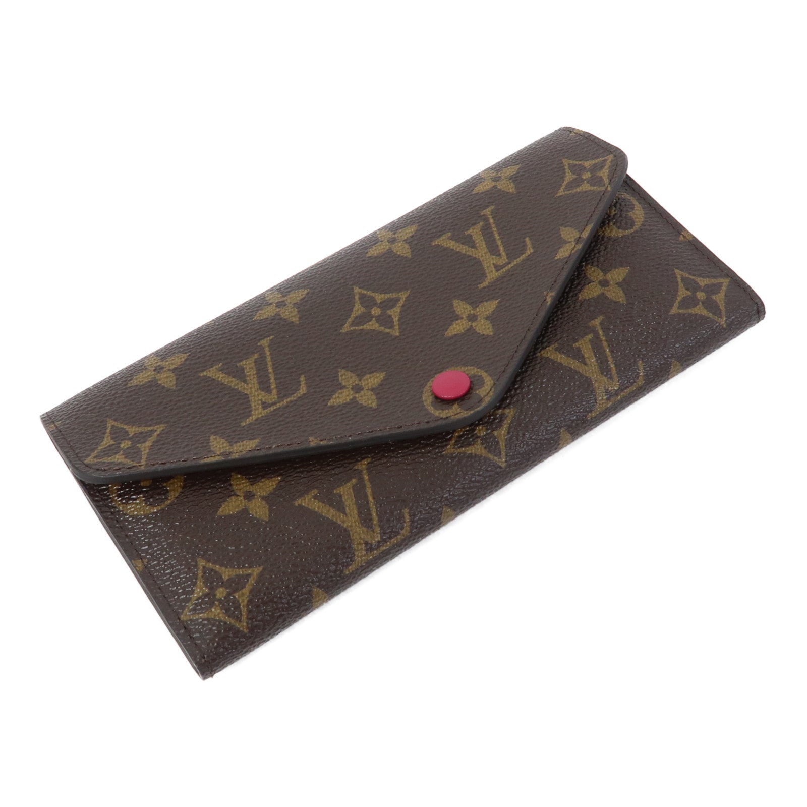 LOUIS VUITTON Monogram Emilie Wallet金扣長錢包啡色