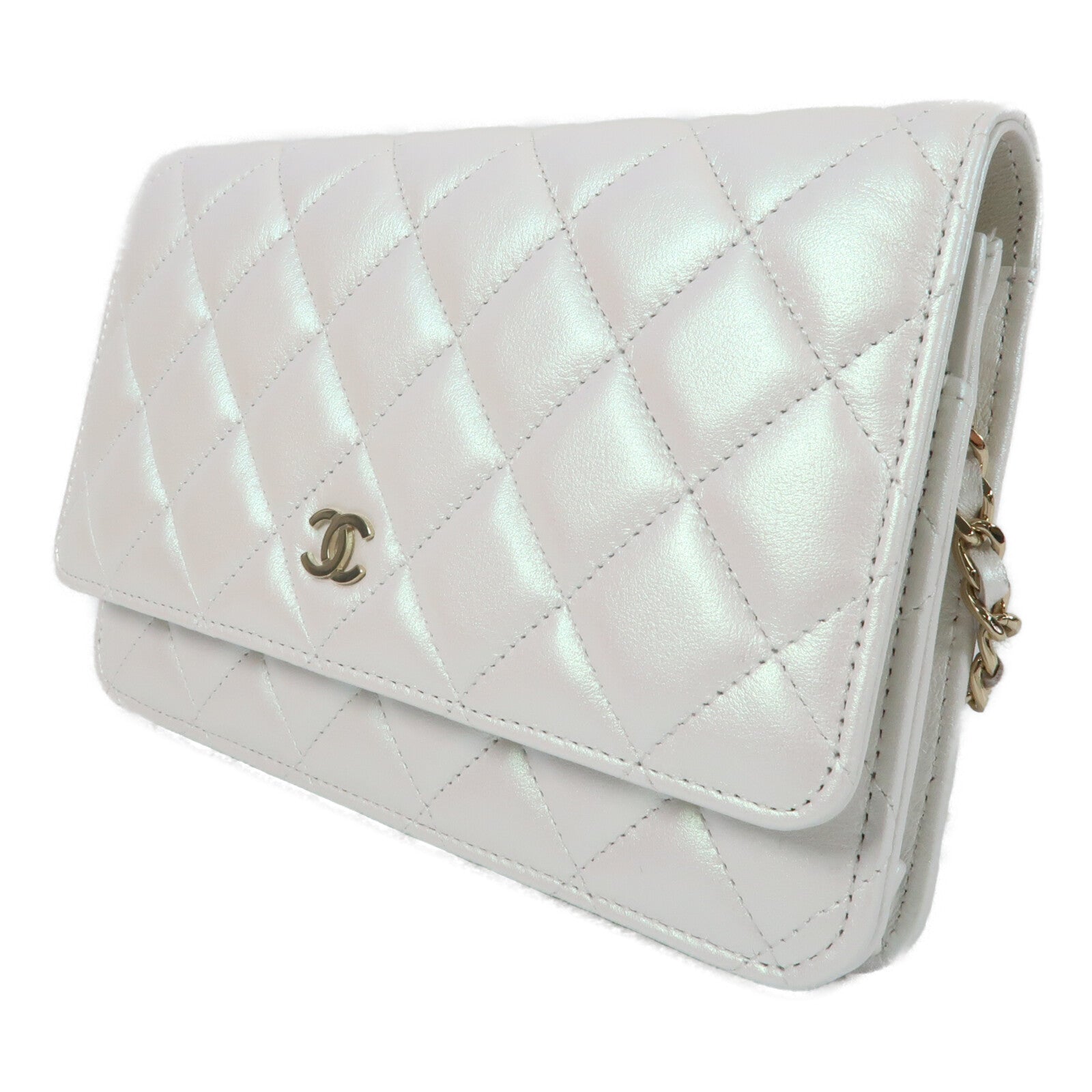 CHANEL 羊皮皮革WOC Wallet On Chain金扣鏈帶肩背袋