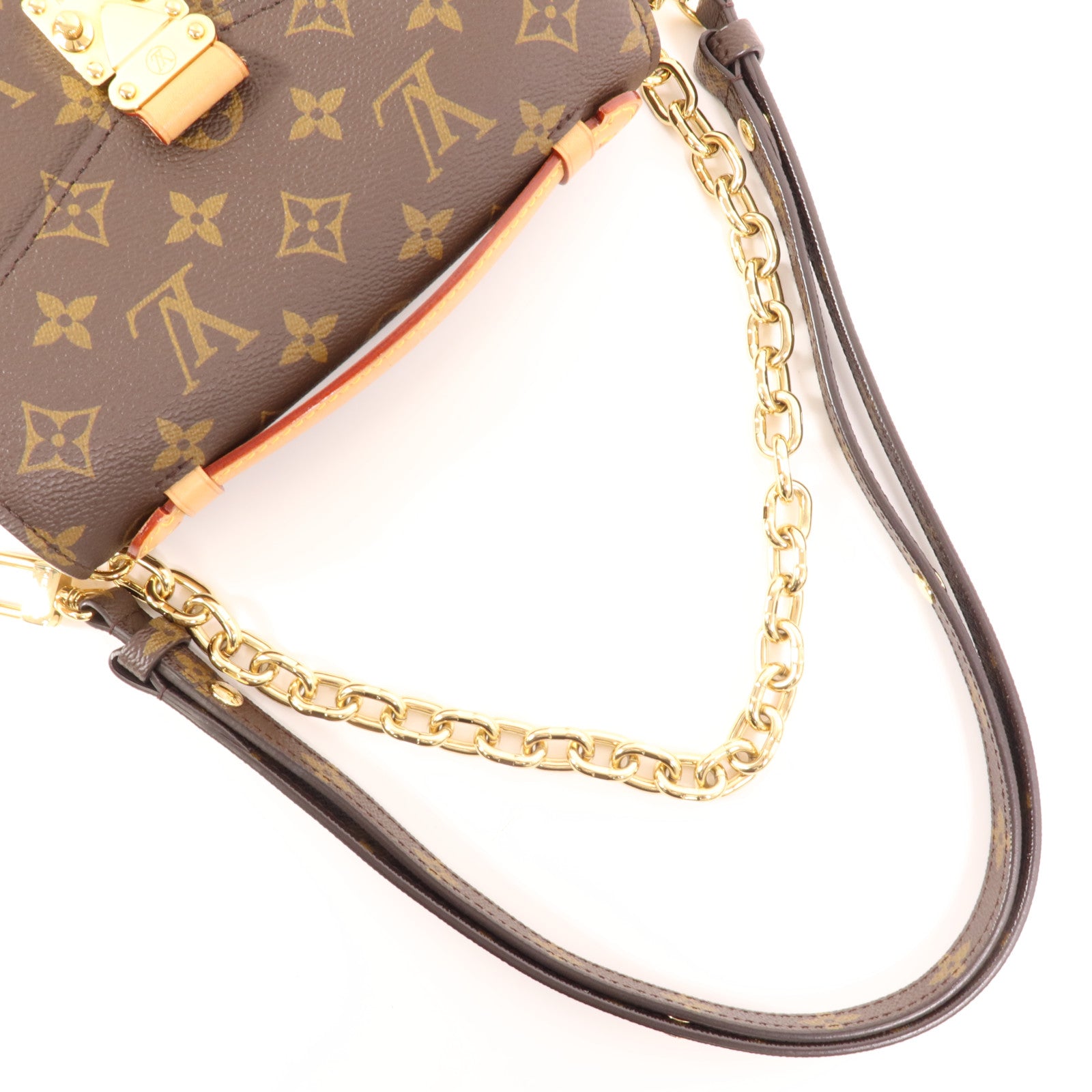 LOUIS VUITTON Monogram Pochette Metis East West金扣手挽肩背兩用袋