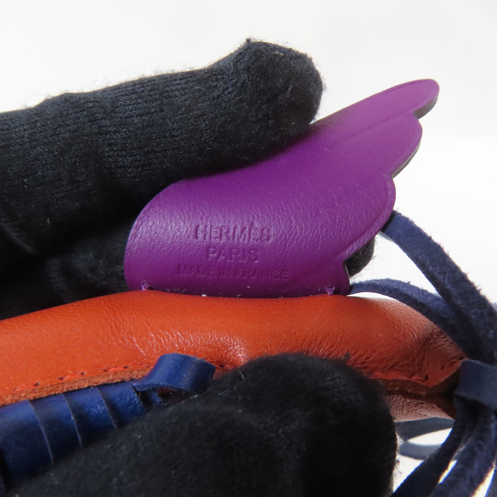 HERMES Swift皮革Rodeo Pegase PM掛飾啡色/紫色/深藍色