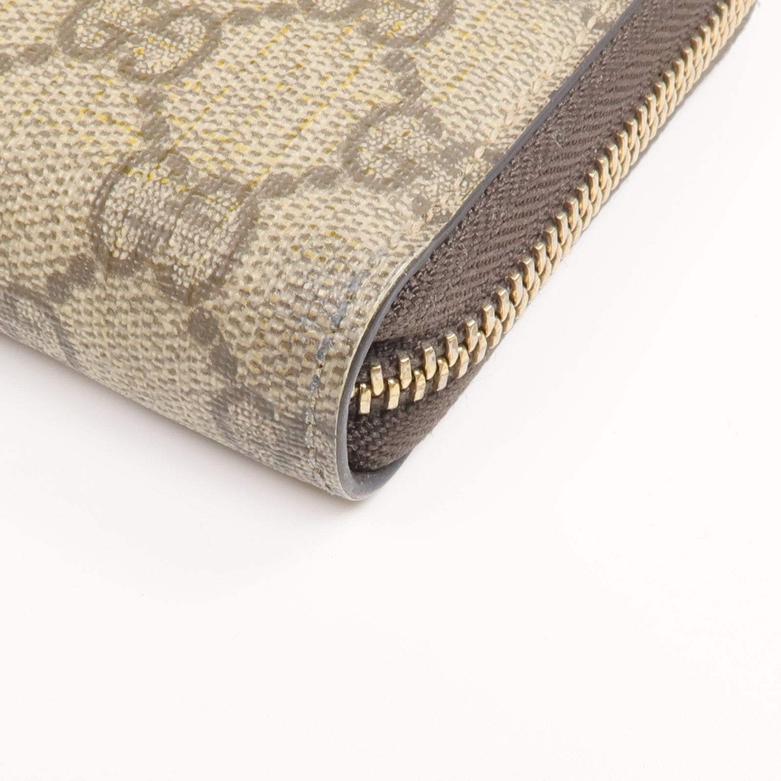 GUCCI 塗層帆布Long Wallet金扣長錢包