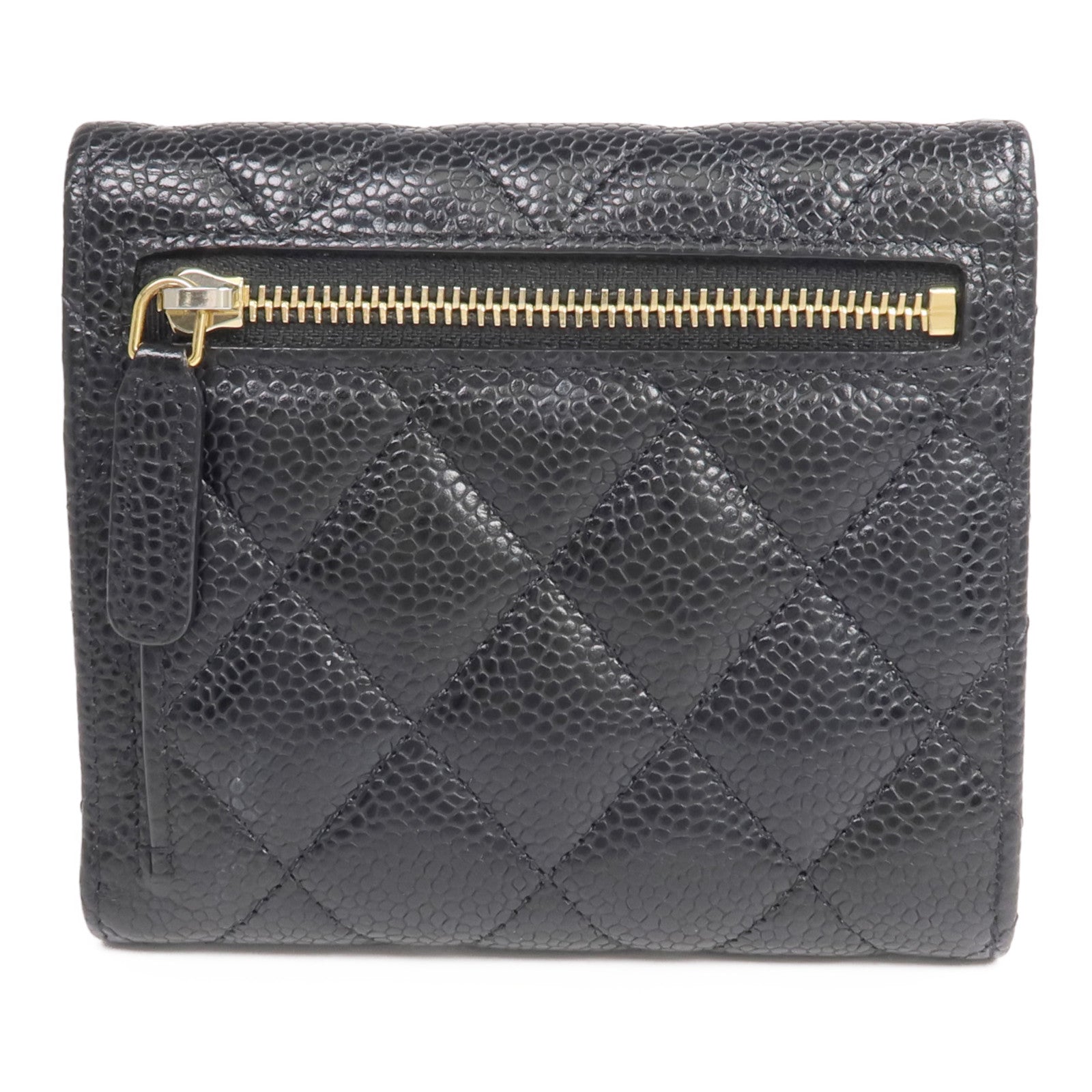CHANEL 牛皮皮革Wallet金扣錢包