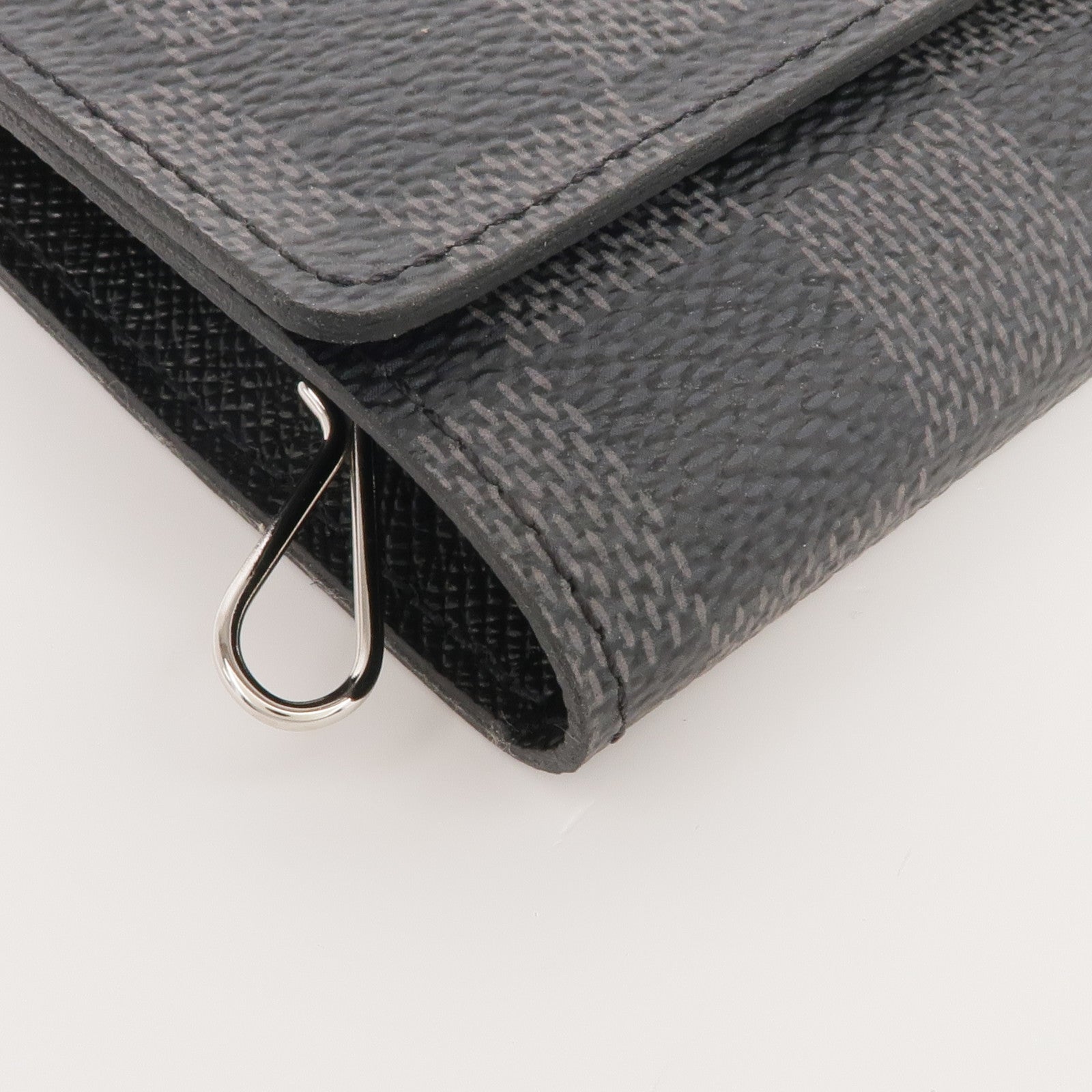 LOUIS VUITTON Damier Graphite Porte Cles Voiture銀扣鎖匙包