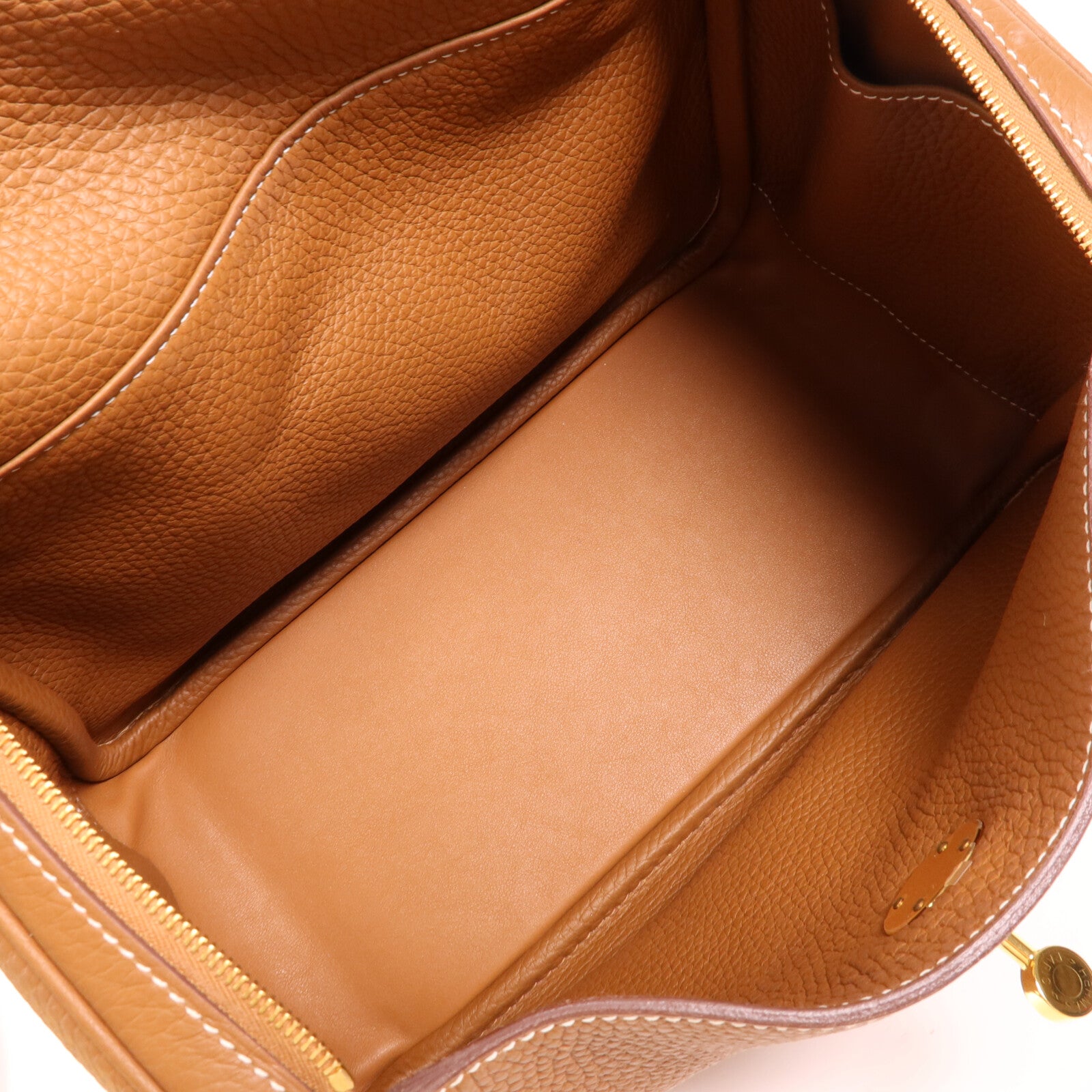 HERMES Clemence皮革Lindy 26金扣手挽肩背兩用袋Gold
