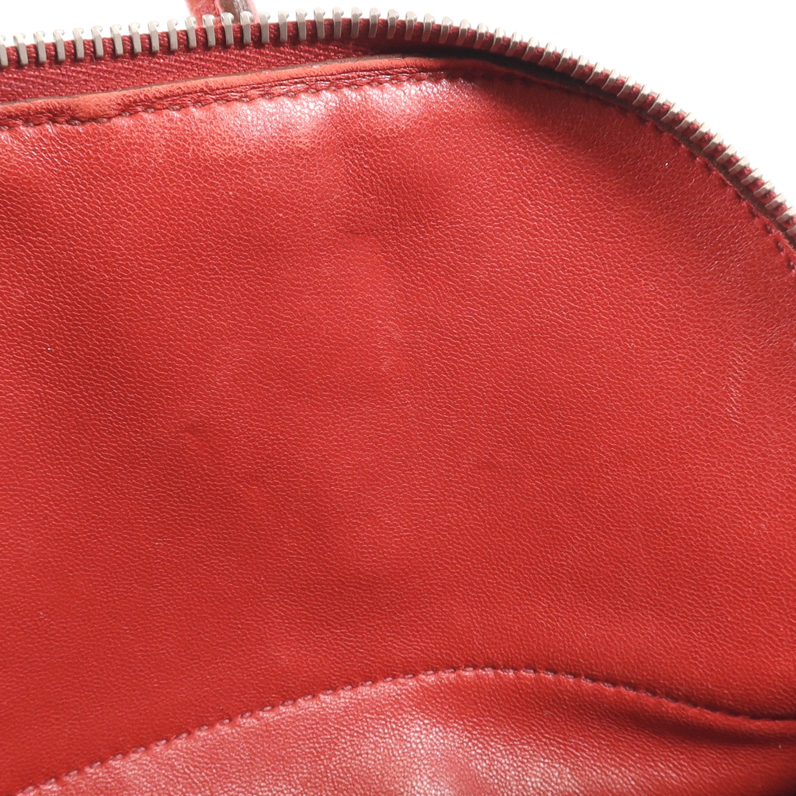 HERMES Clemence皮革Bolide 31銀扣手挽肩背兩用袋Vermillon