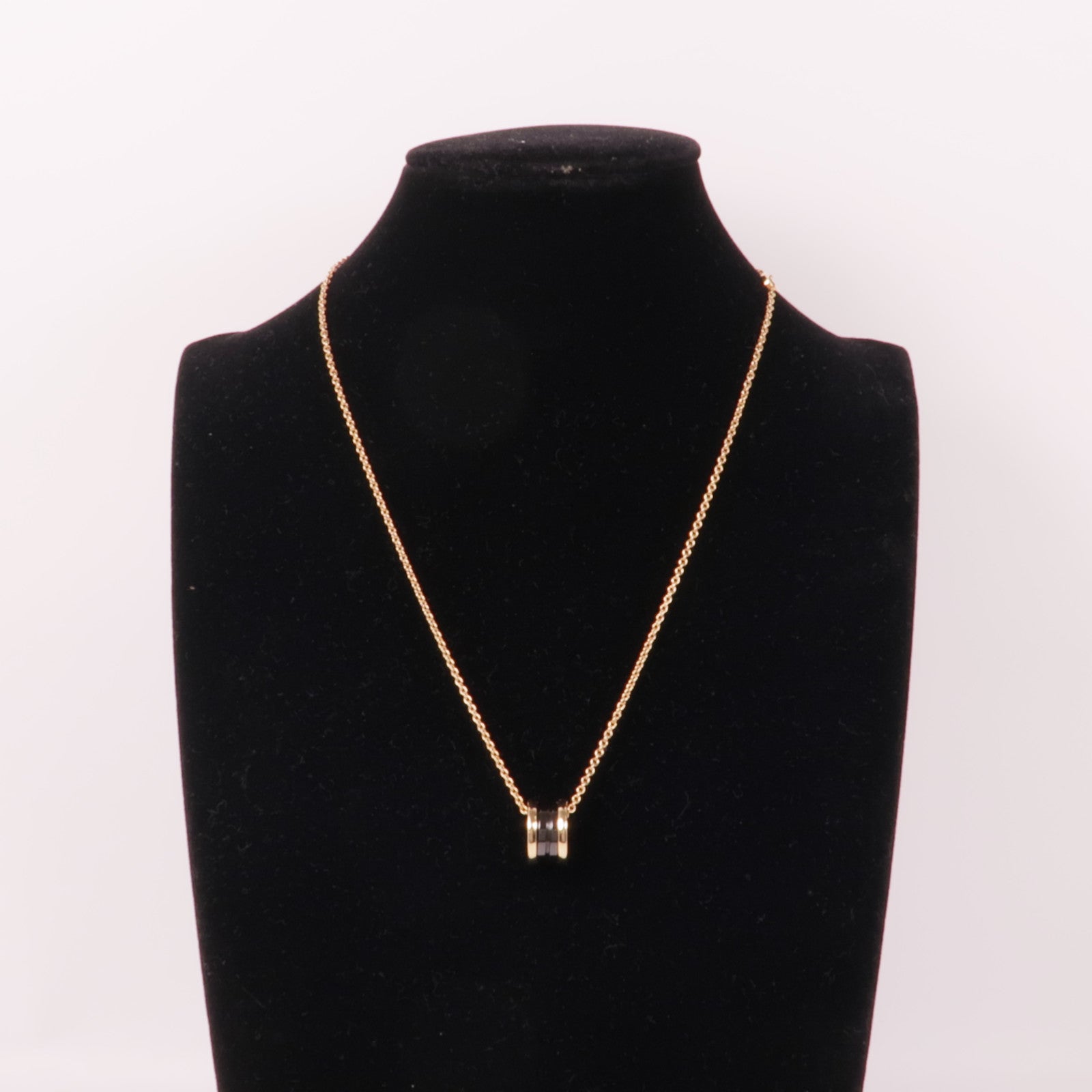 BVLGARI 18K玫瑰金/陶瓷B-zero1 Necklace金扣項鏈