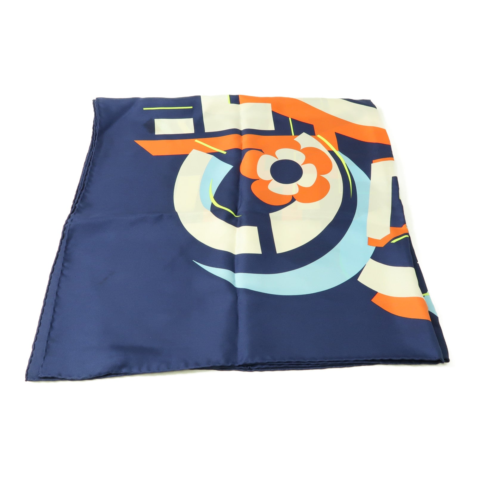 CHANEL 絲質Scarf絲巾深藍色