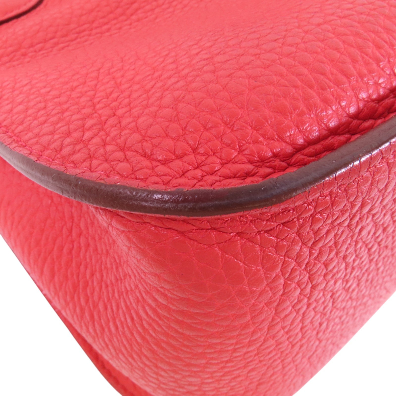 HERMES Clemence皮革Jypsiere 28銀扣肩背袋