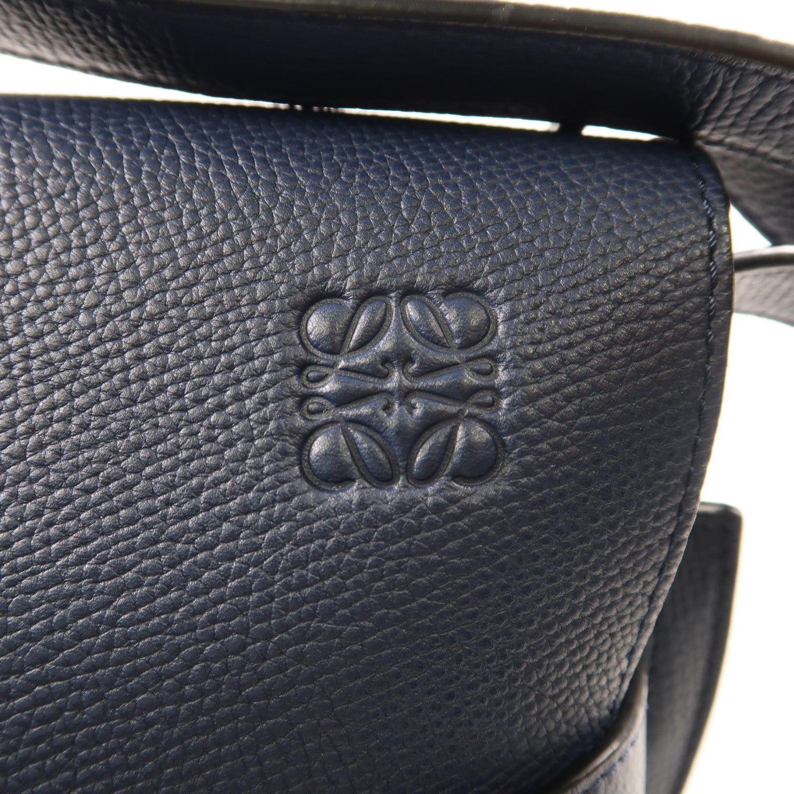 LOEWE 牛皮皮革Gate Bag金扣肩背袋深藍色