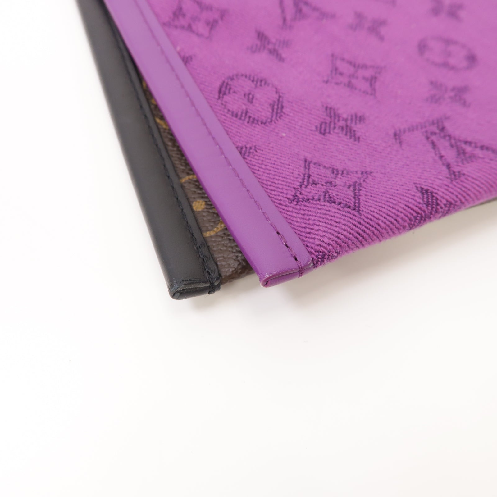 LOUIS VUITTON Monogram Flat Messenger Bag金扣肩背袋棕色/紫色